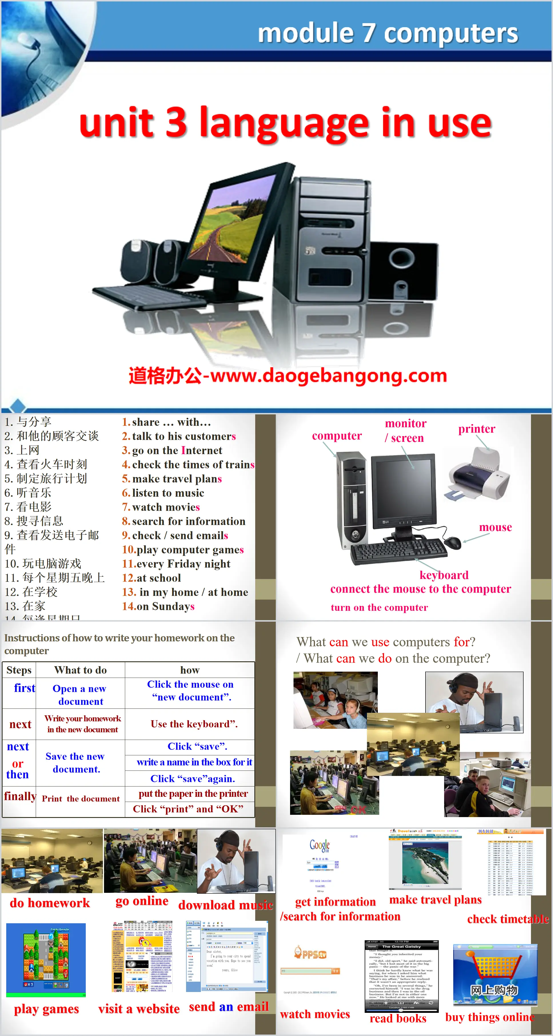 《Language in use》Computers PPT课件
