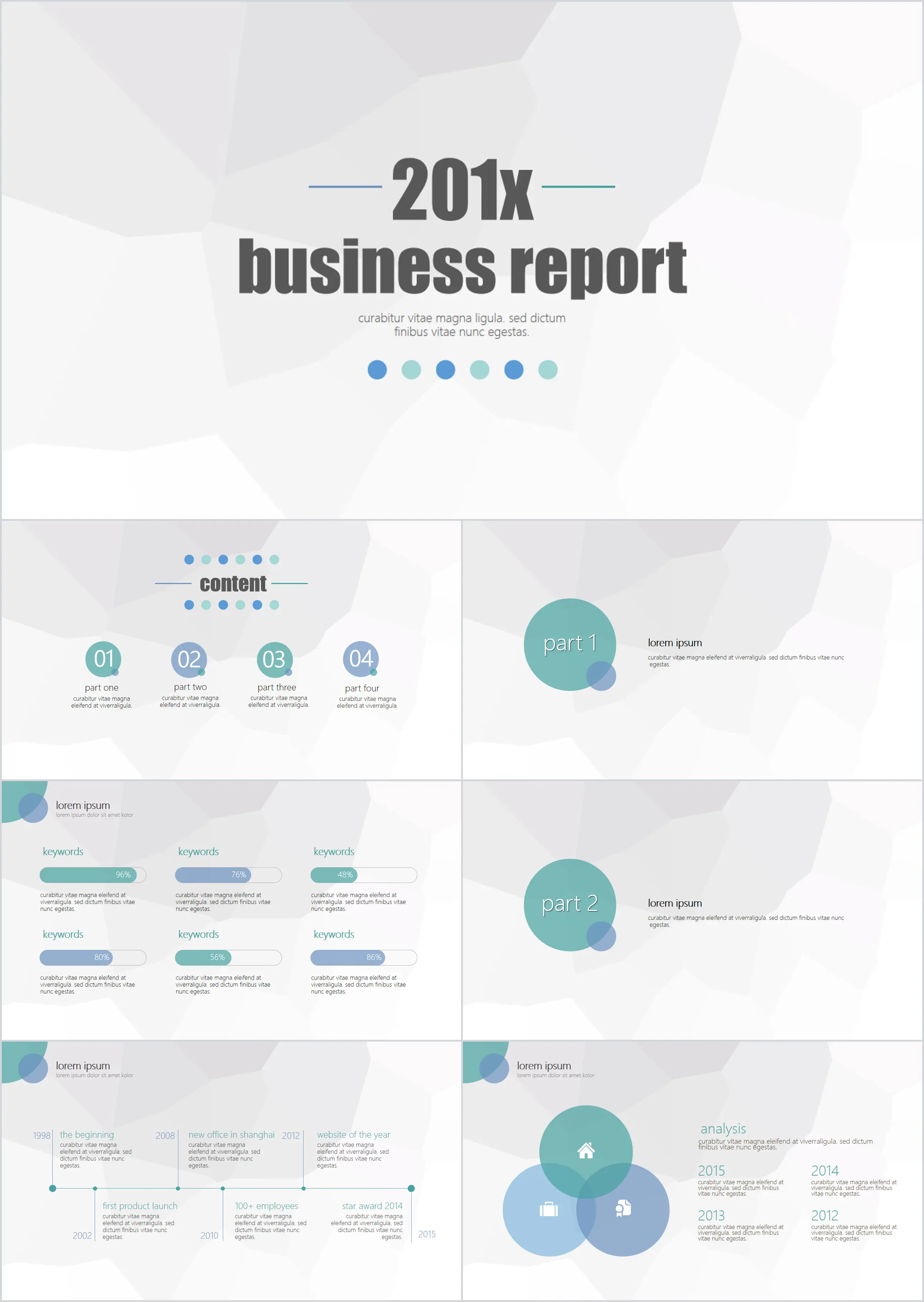 Green simple and elegant general PPT template free download