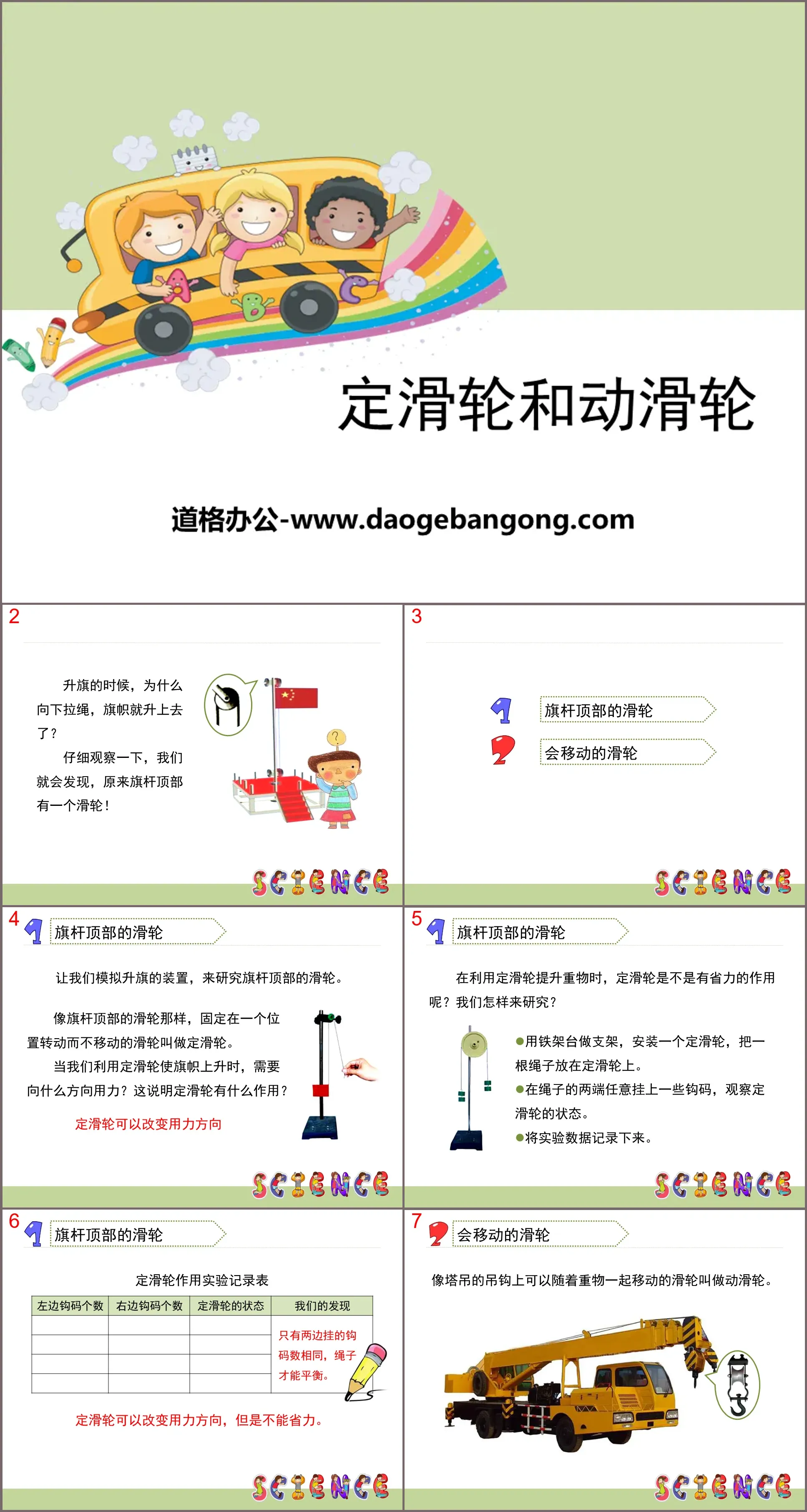 《定滑輪與動滑輪》工具與機械PPT