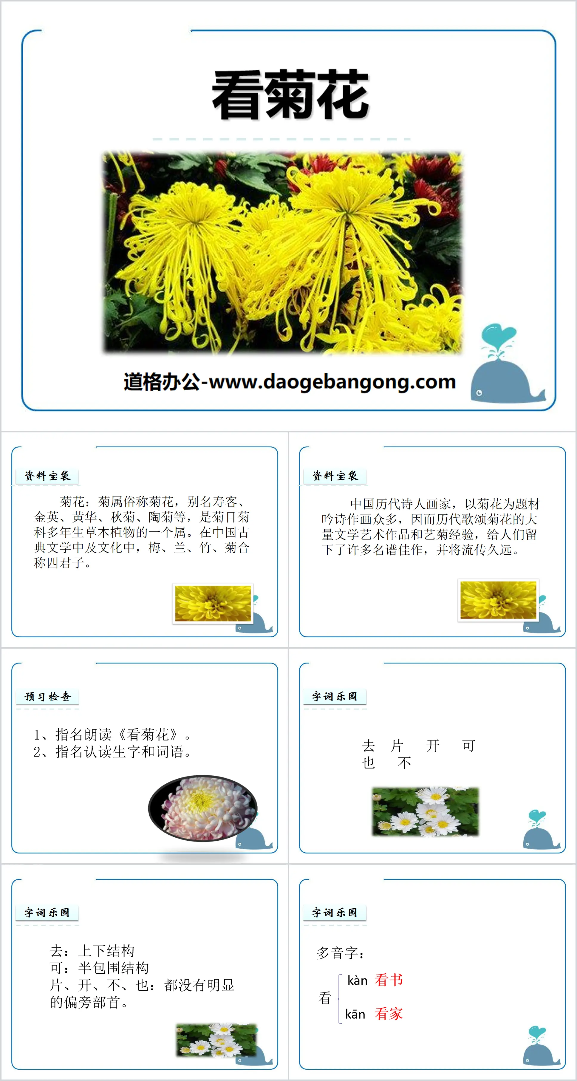 "Looking at Chrysanthemums" PPT