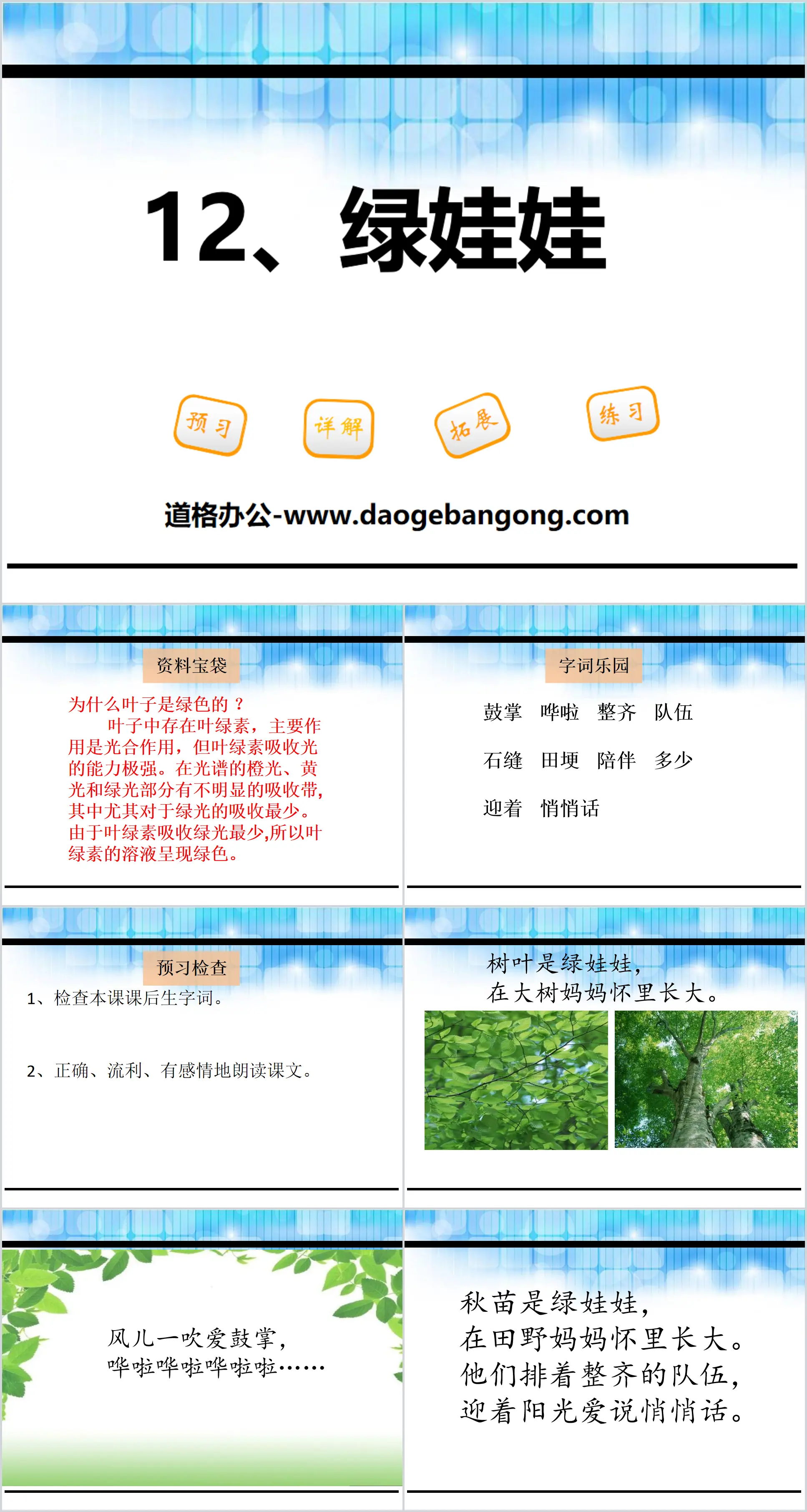 《绿娃娃》PPT
