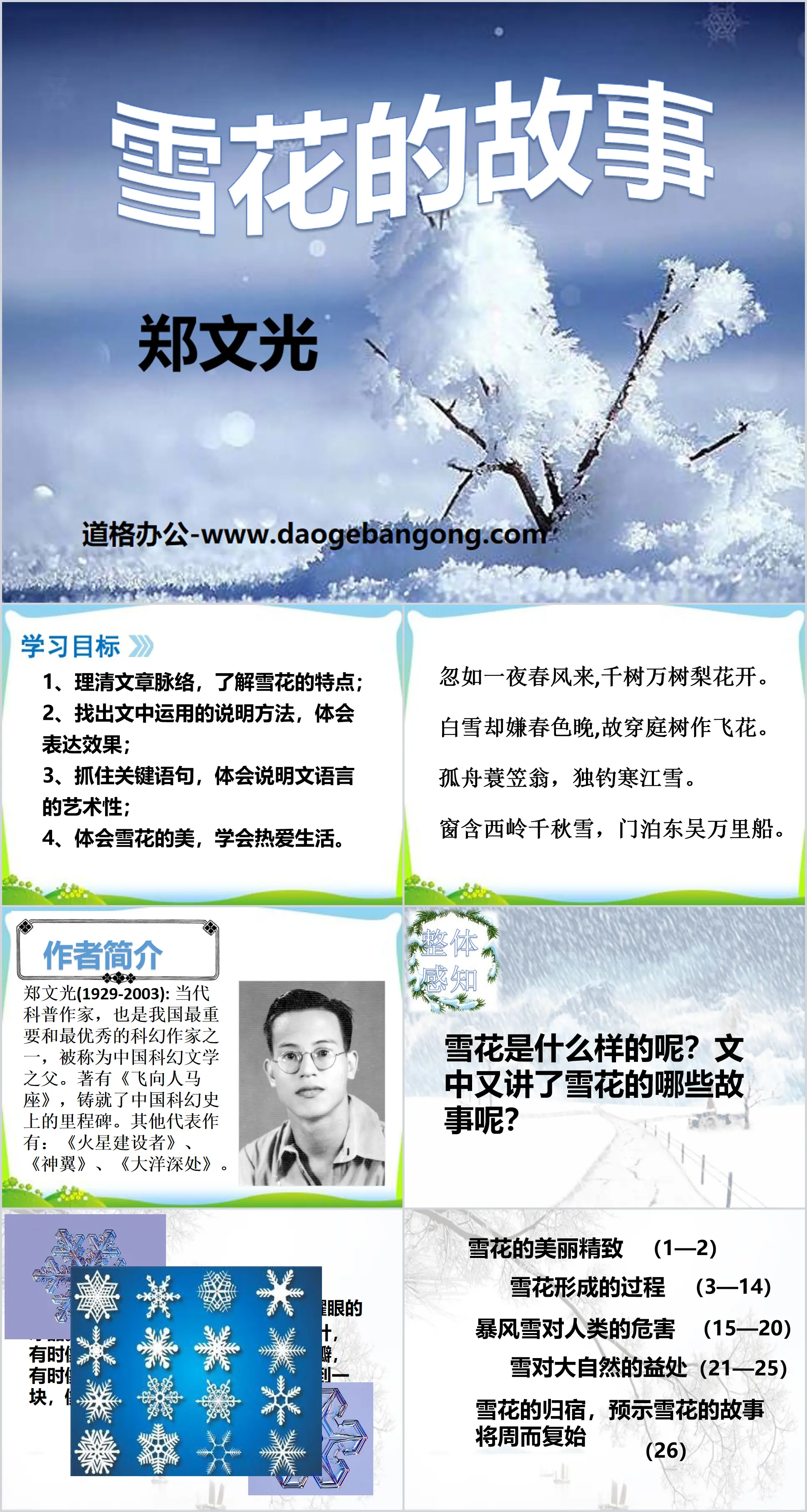 《雪花的故事》PPT
