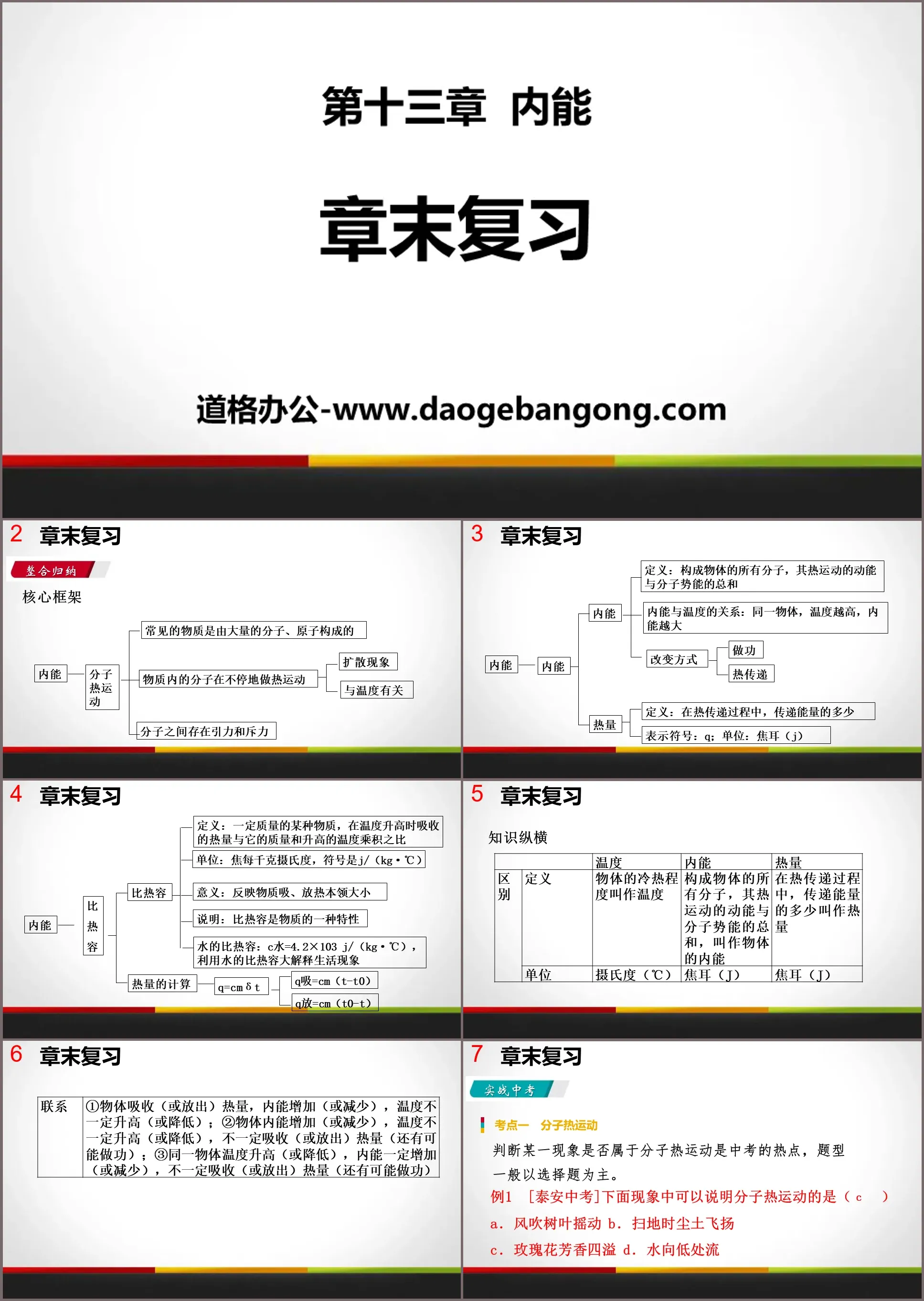 《章末複習》內能PPT