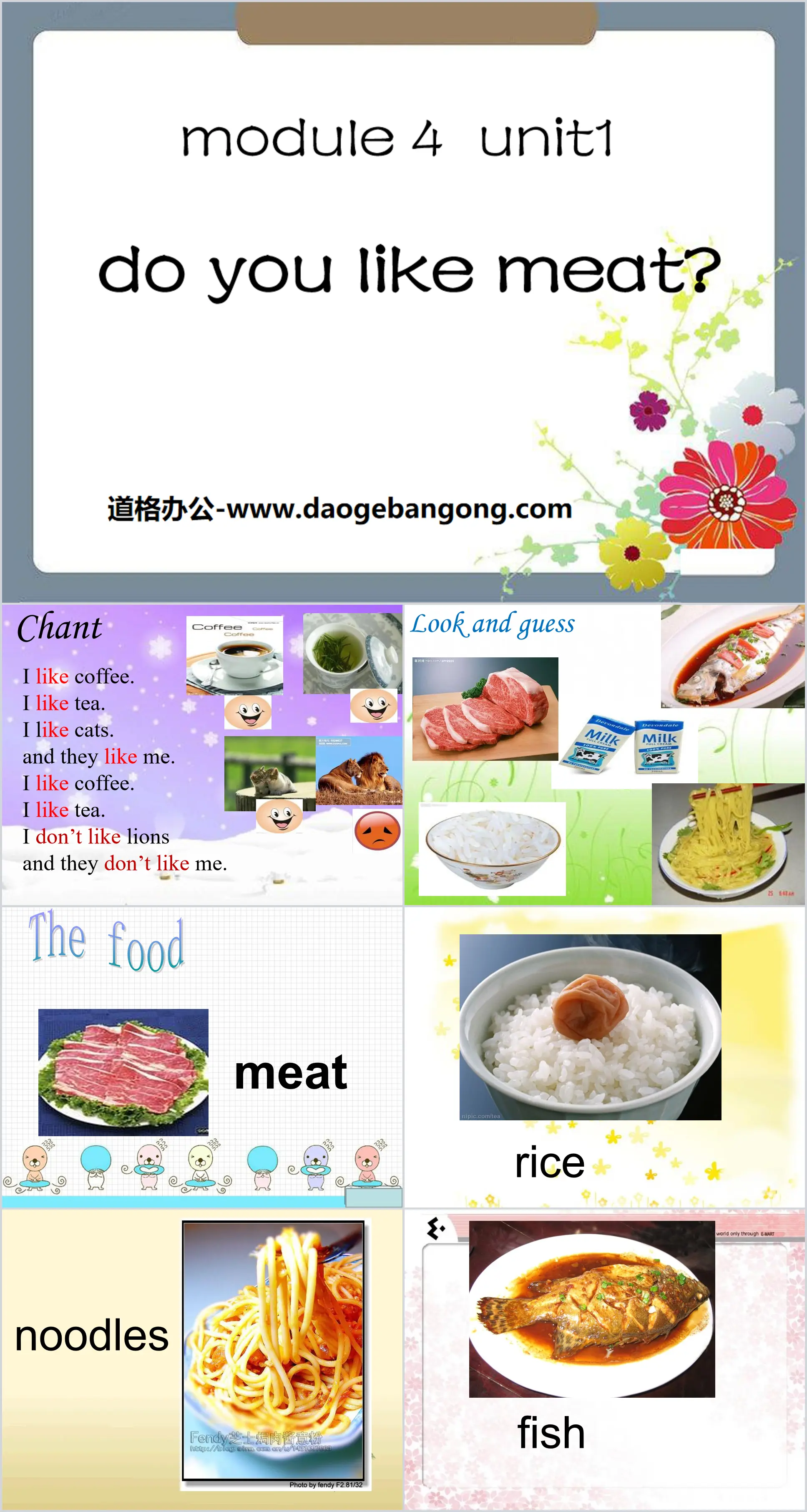 "Do you like meat?" PPT courseware