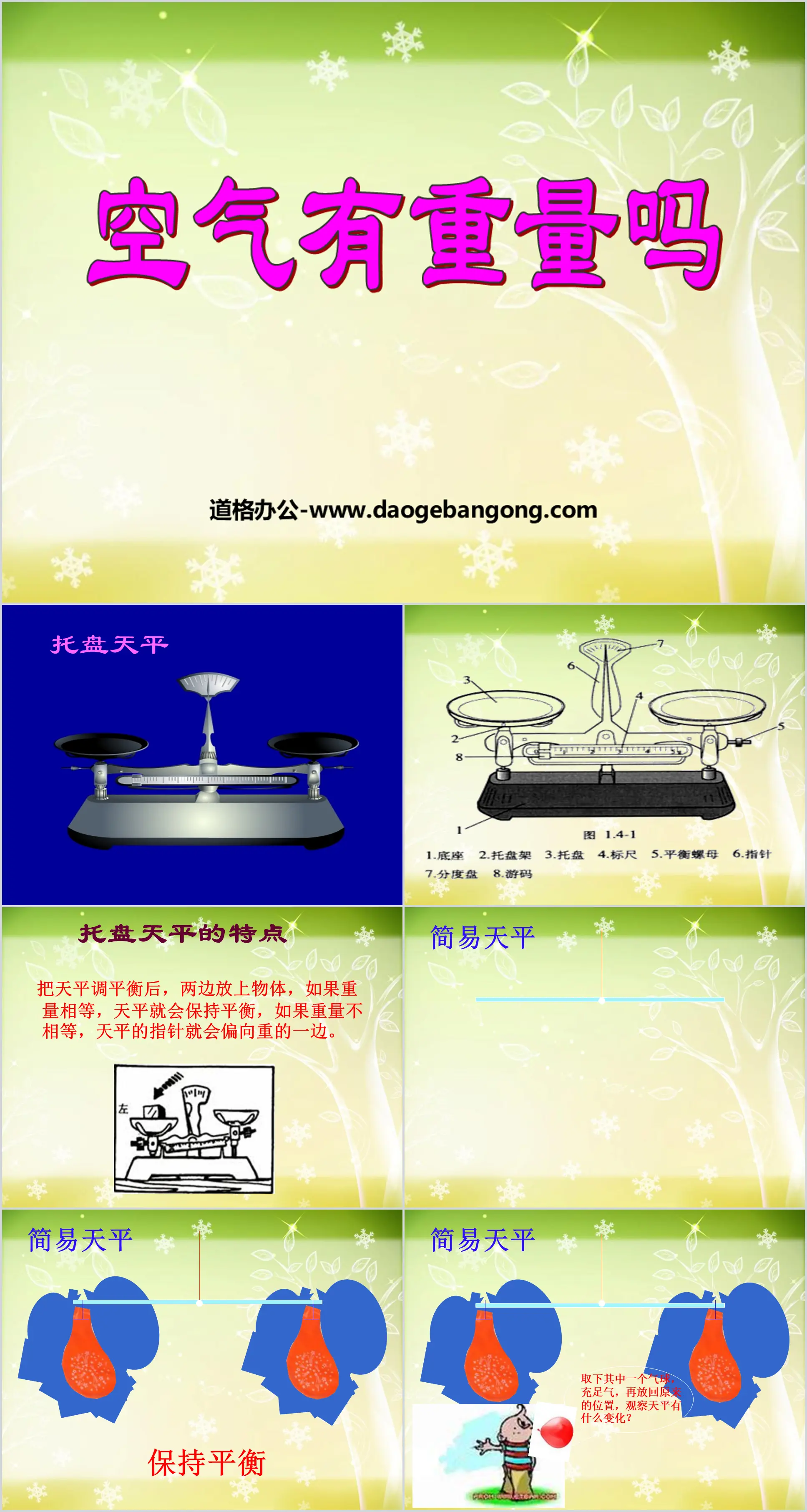 "Does Air Have Weight?" Water and Air PPT Courseware 4