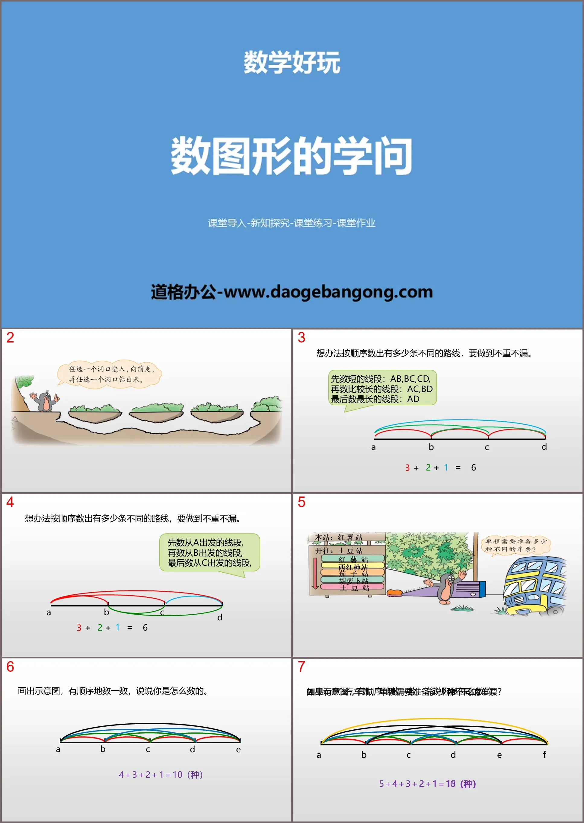 《数图形的学问》数学好玩PPT