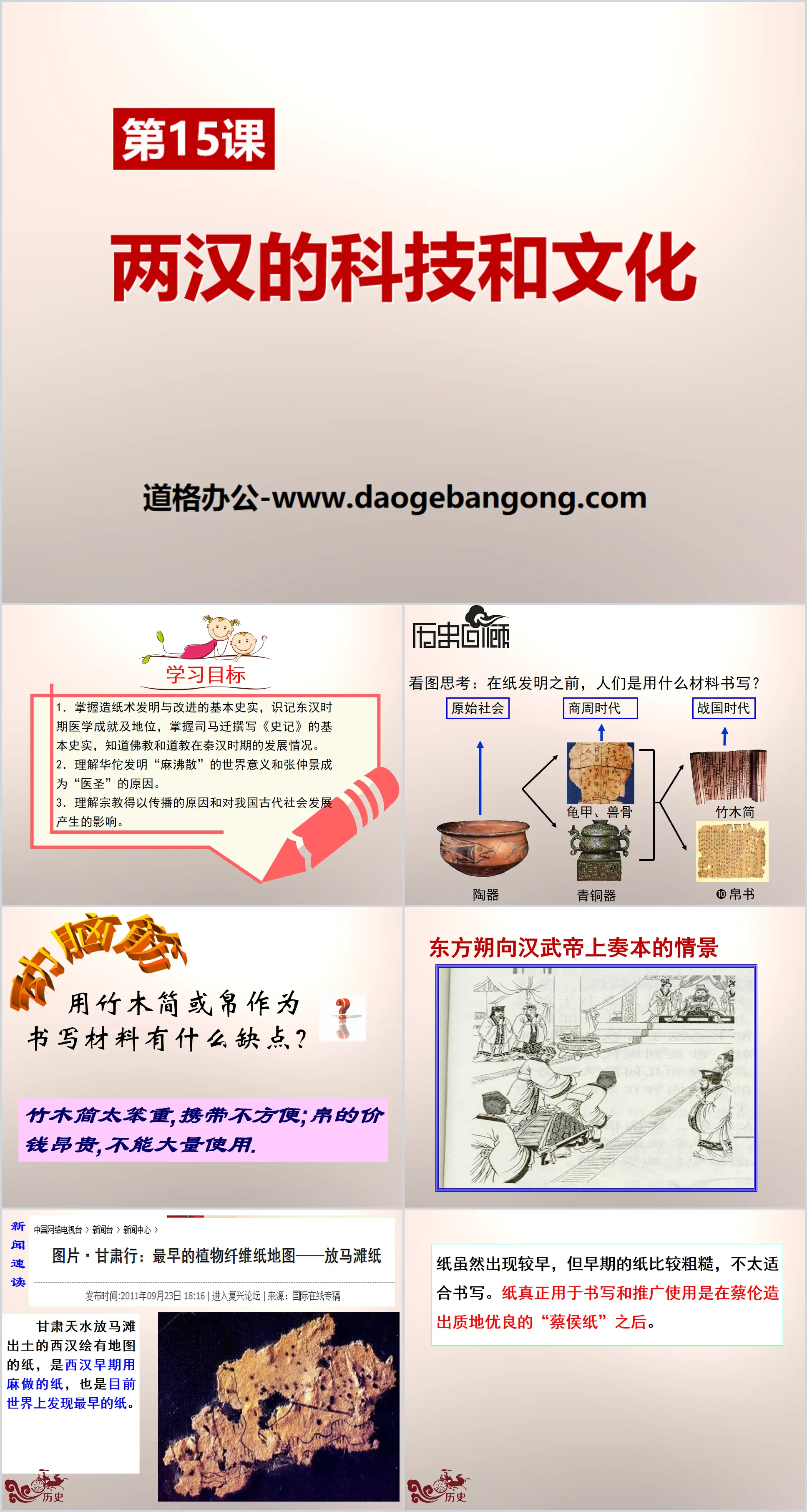 "Technology and Culture of the Han Dynasty" PPT