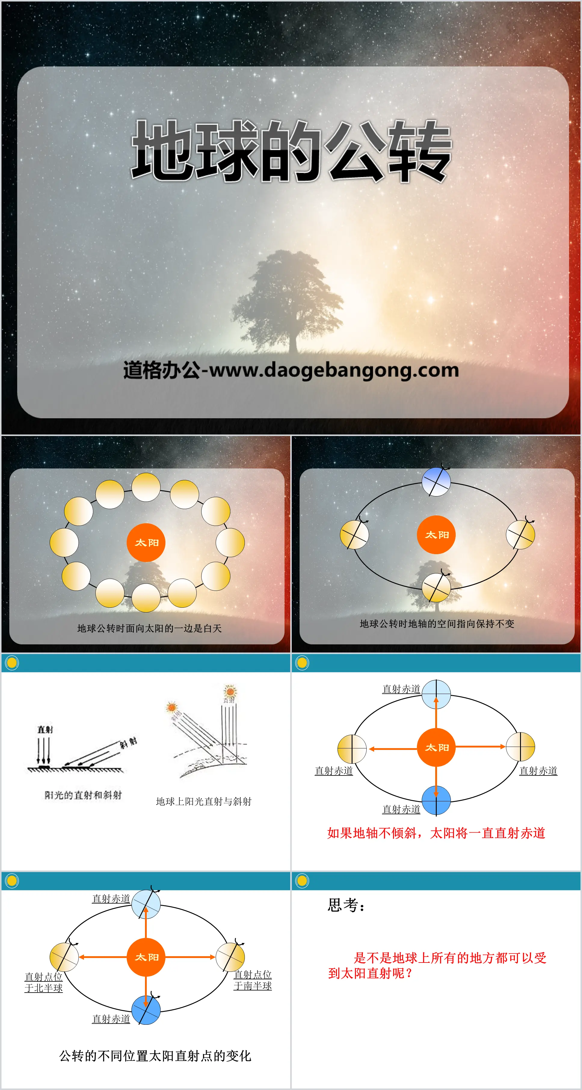 《地球的公转》PPT
