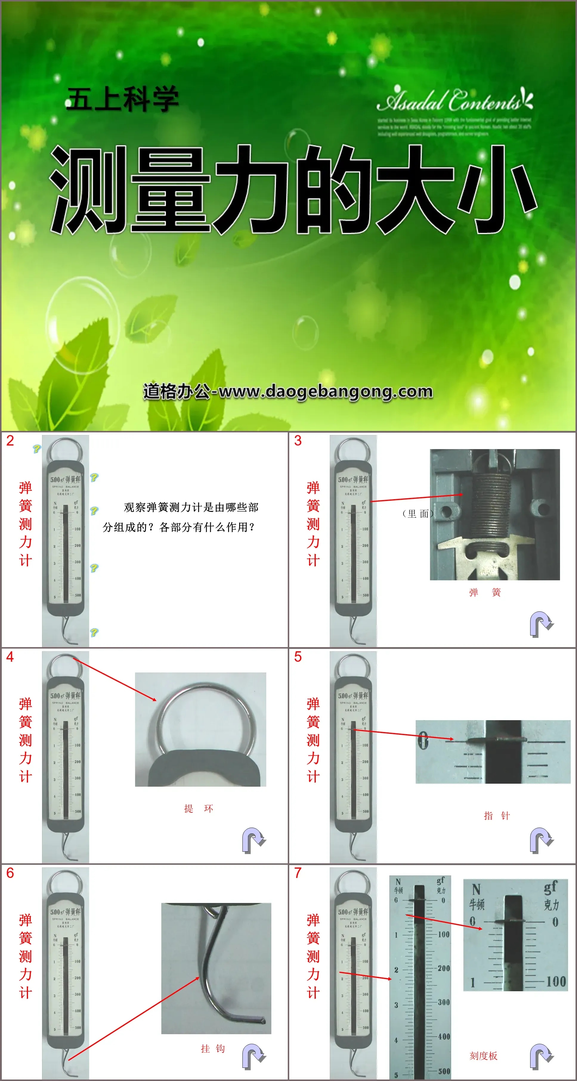 《測量力的大小》運動與力PPT課件2