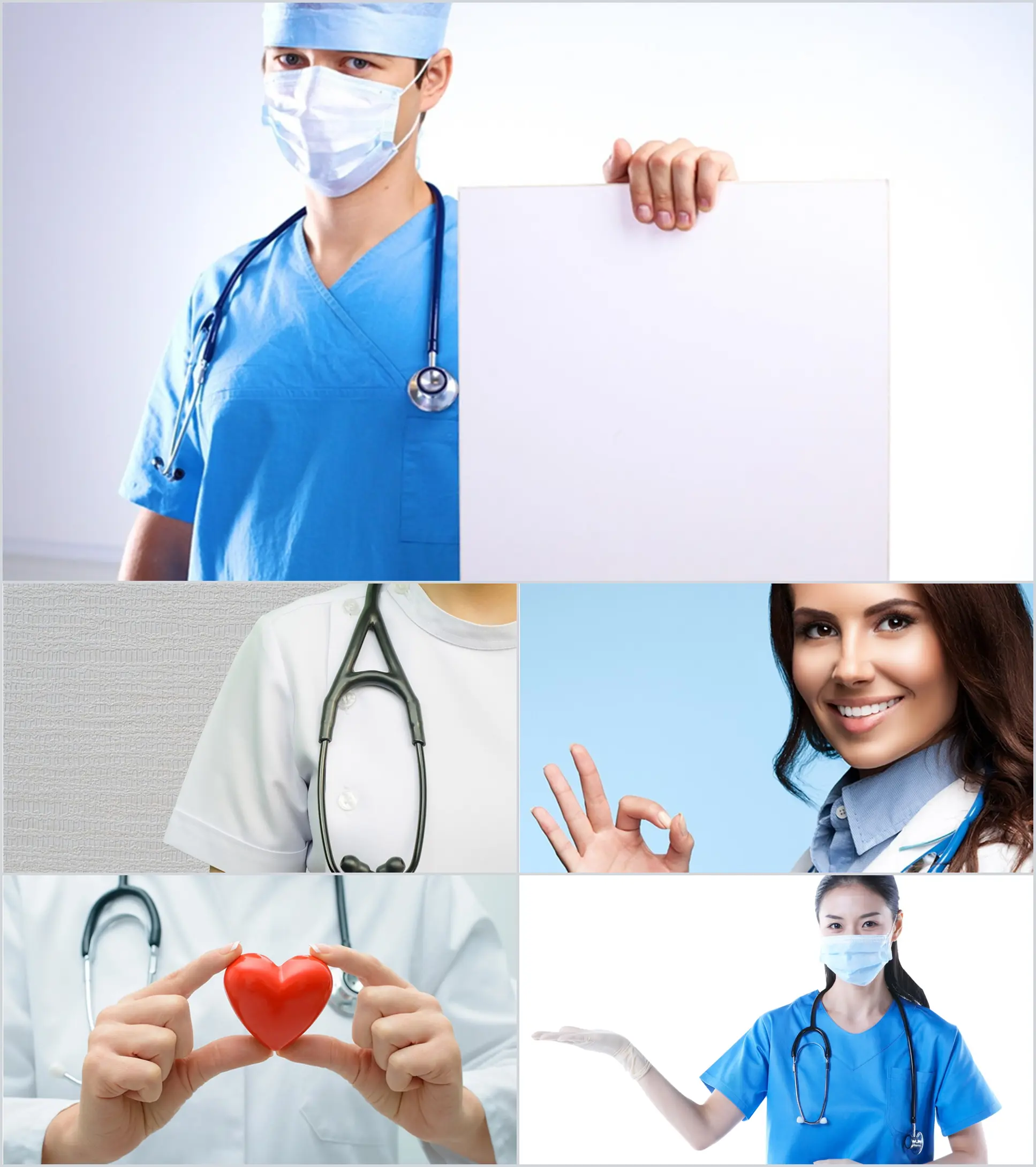 A group of doctors and nurses medical workers PPT background picture