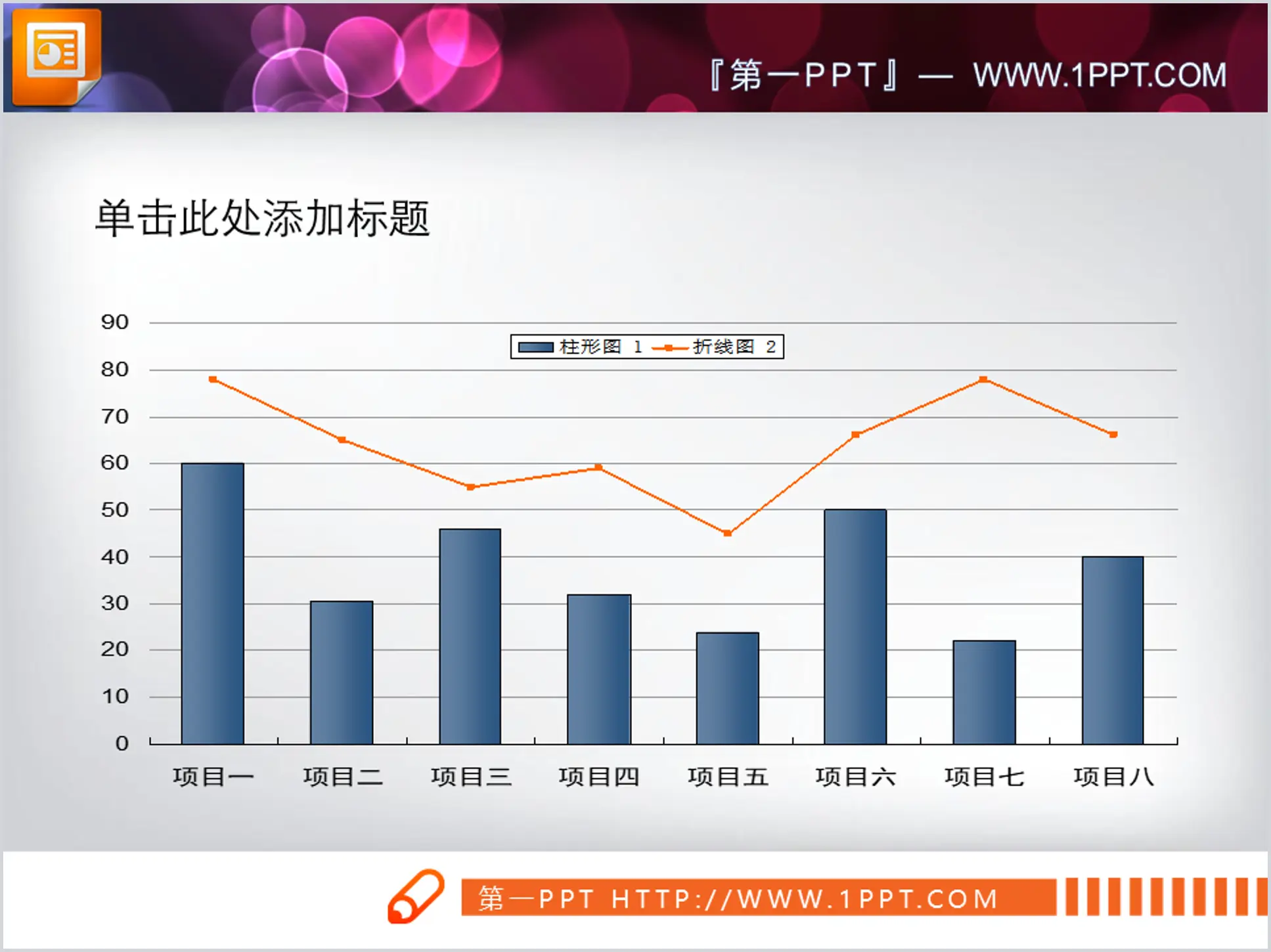 常用的PPT柱狀圖折線圖素材