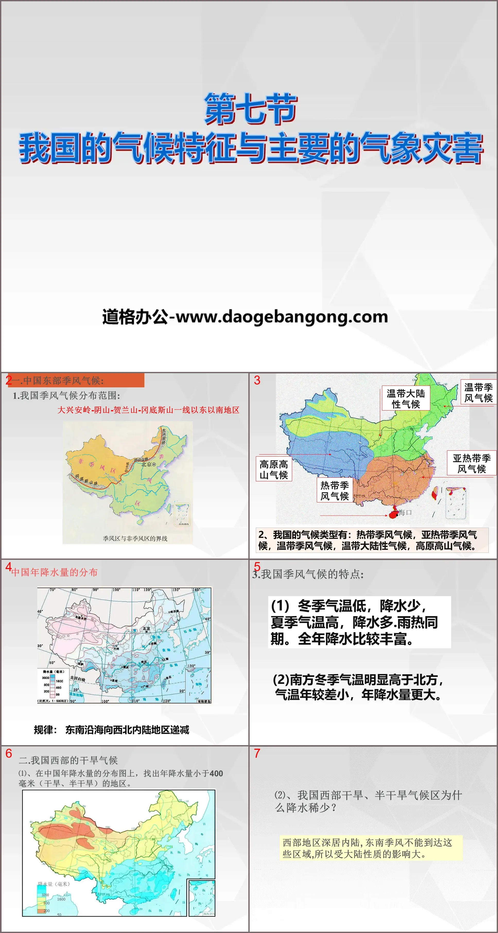 « Caractéristiques du climat et catastrophes météorologiques majeures dans mon pays » PPT