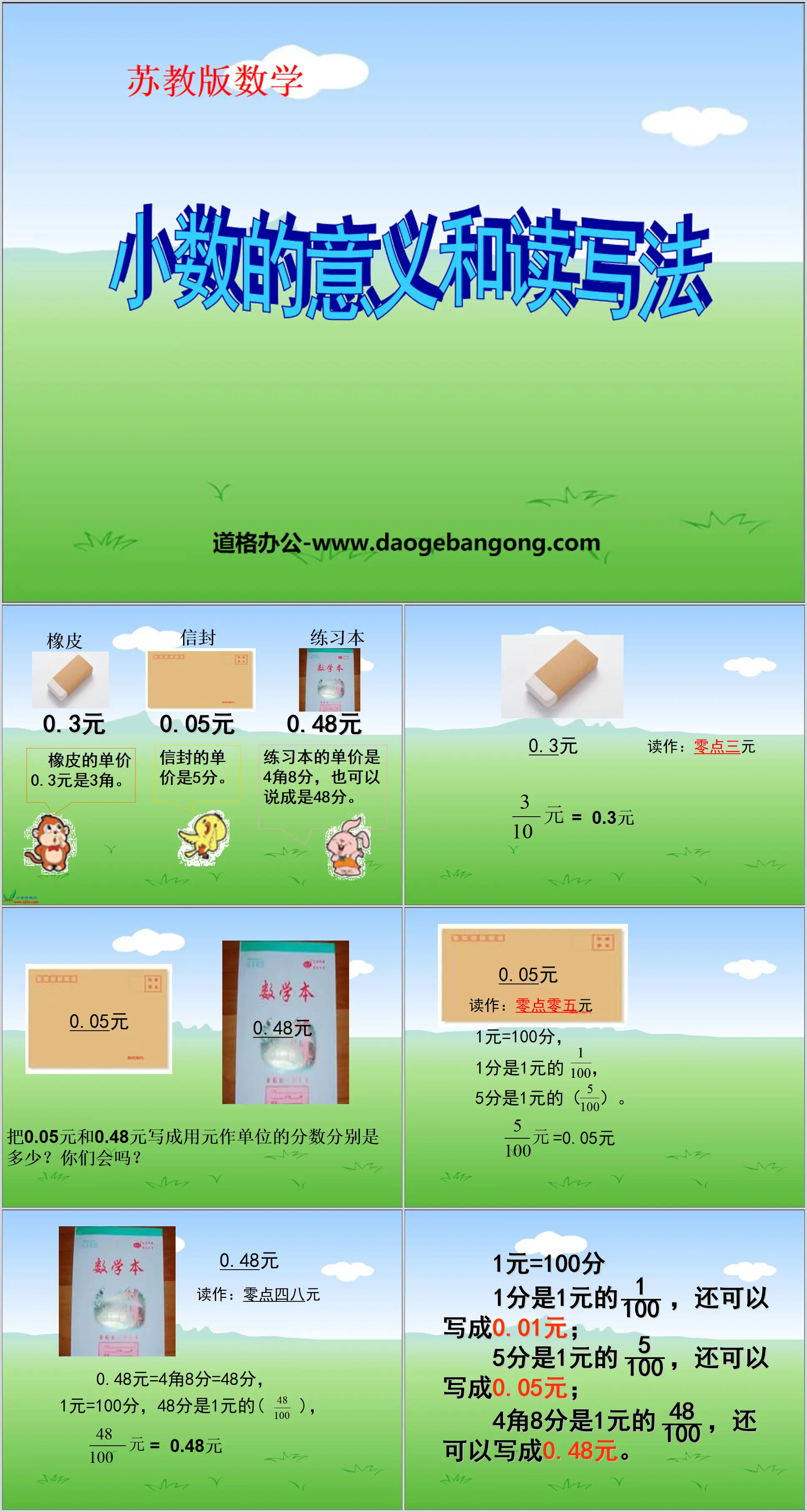 "The Meaning and Reading and Writing Methods of Decimals" Preliminary Understanding of Decimals PPT Courseware 3