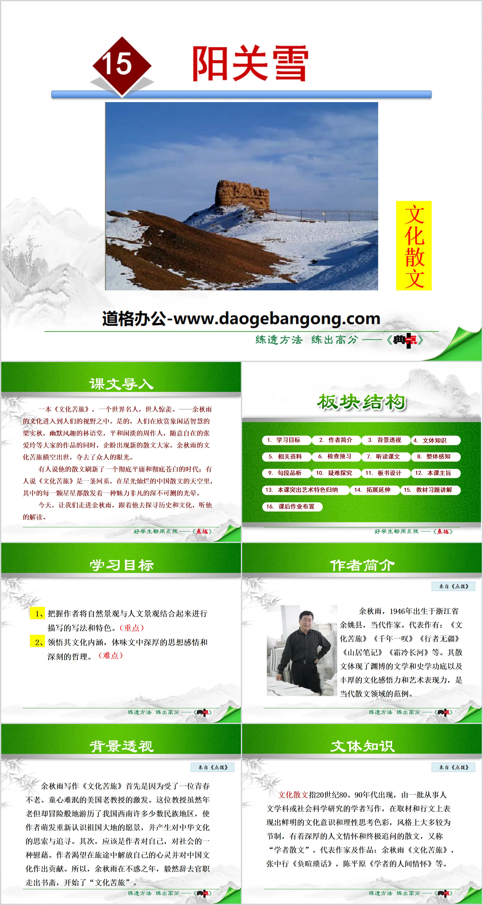 《阳关雪》PPT
