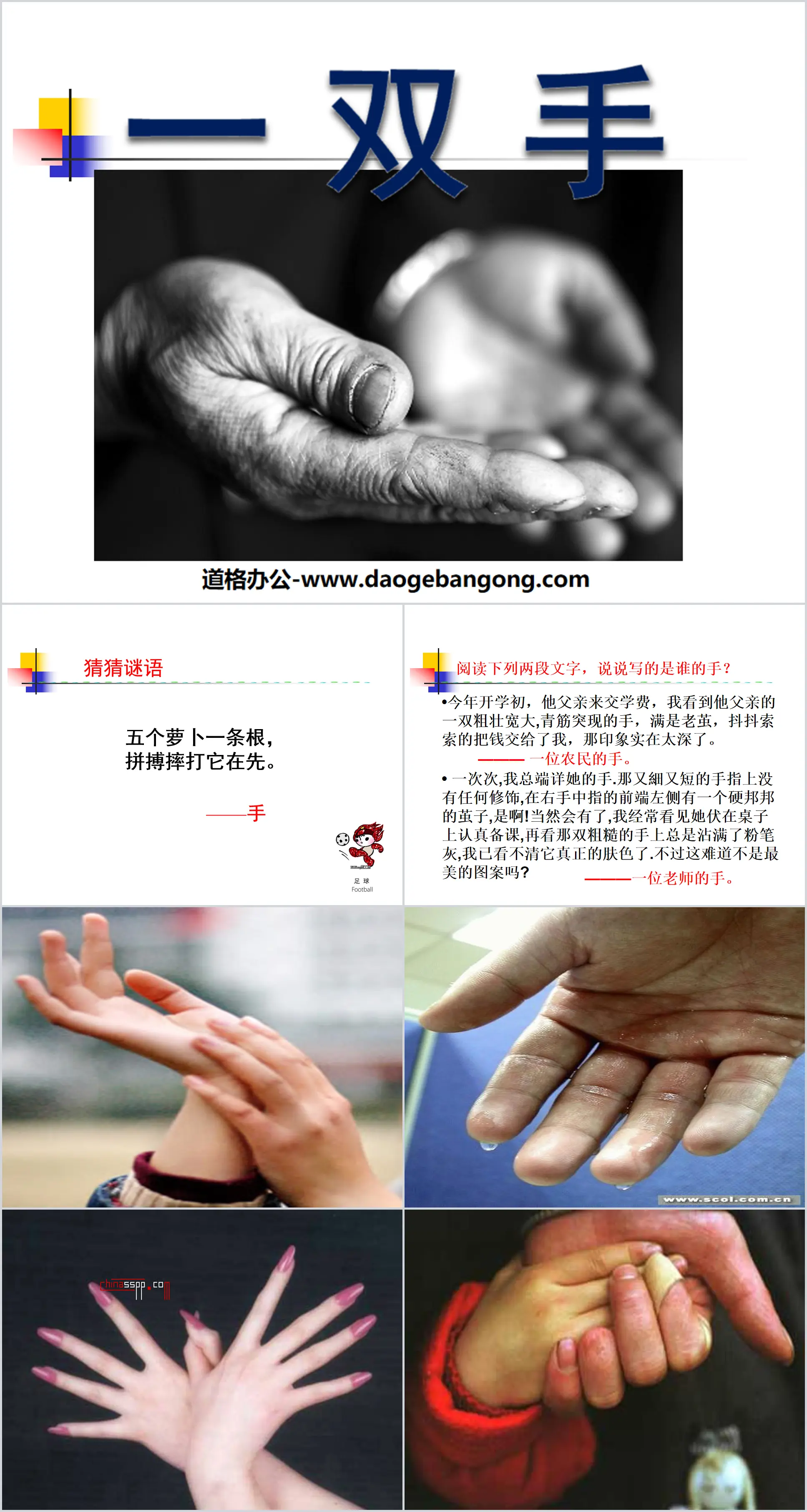 "A pair of hands" PPT courseware 8