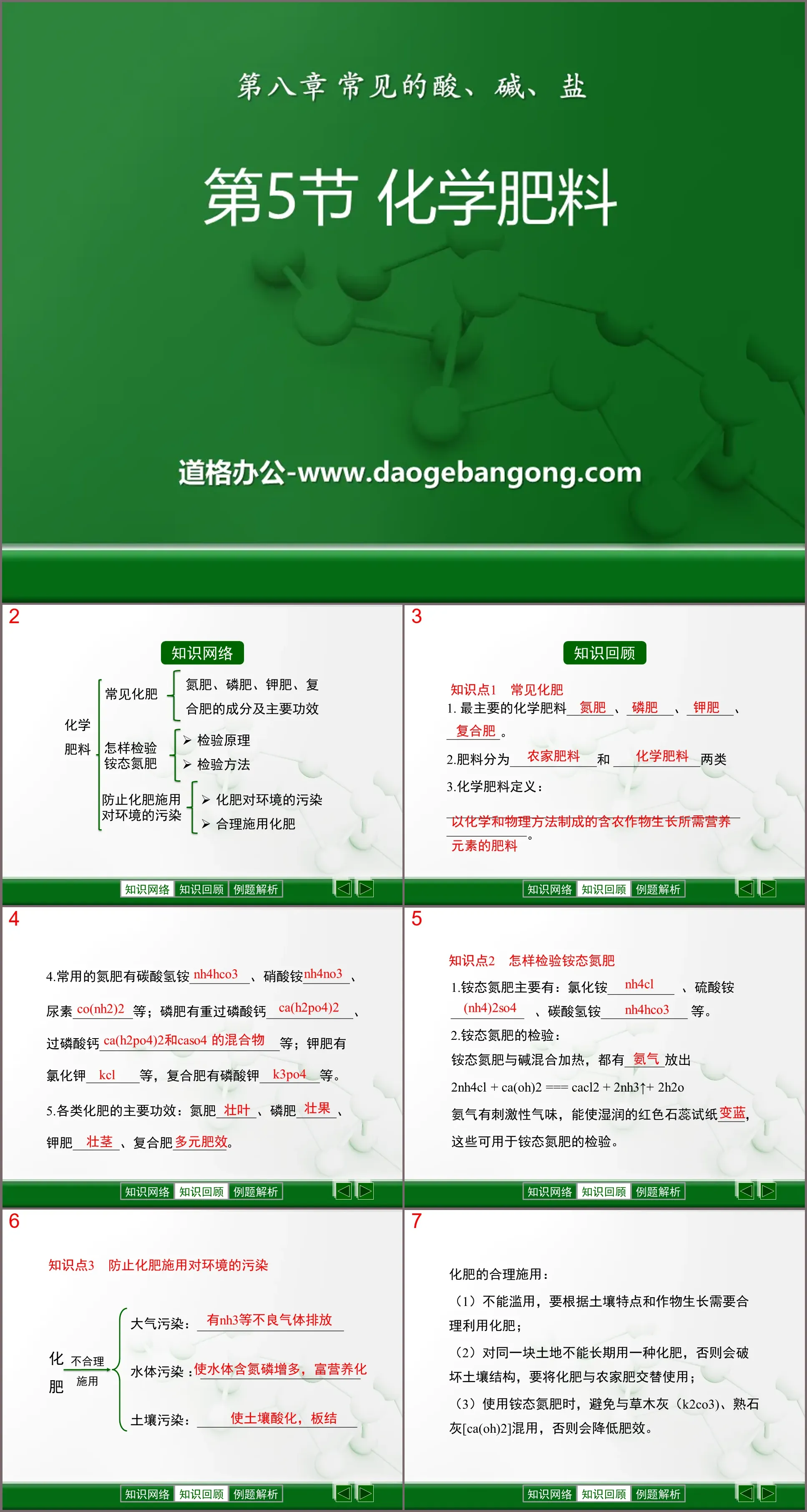 《化学肥料》常见的酸、碱、盐PPT课件3