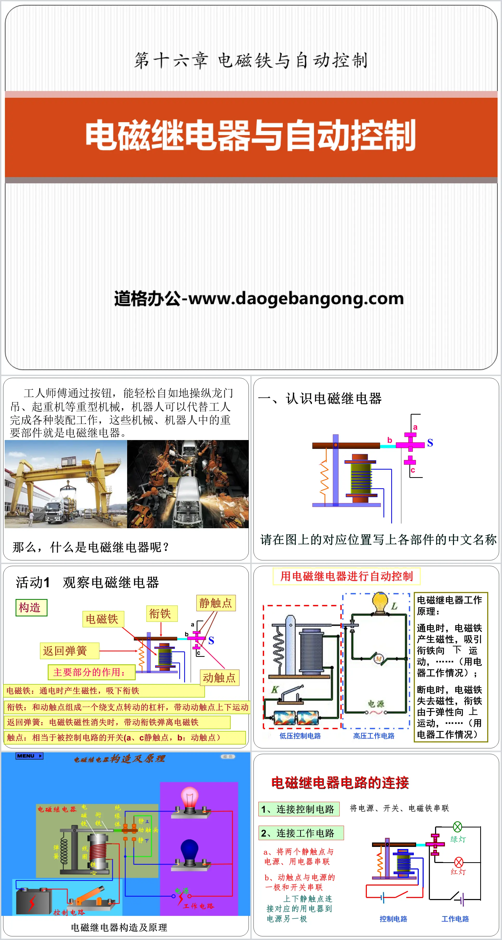 《电磁继电器与自动控制》电磁铁与自动控制PPT课件2
