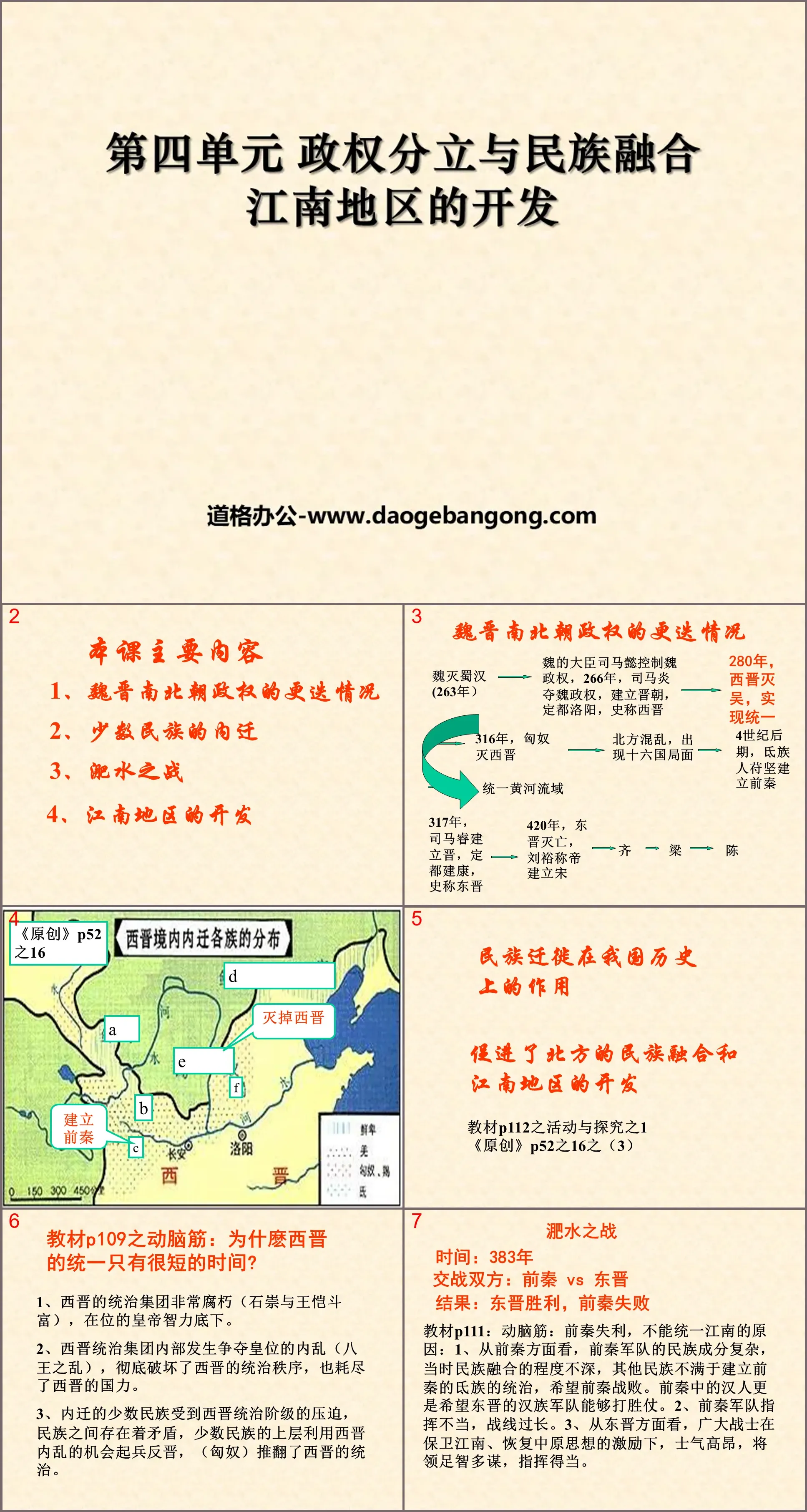 "Development of the Jiangnan Region" Separation of Governments and National Integration PPT Courseware 7