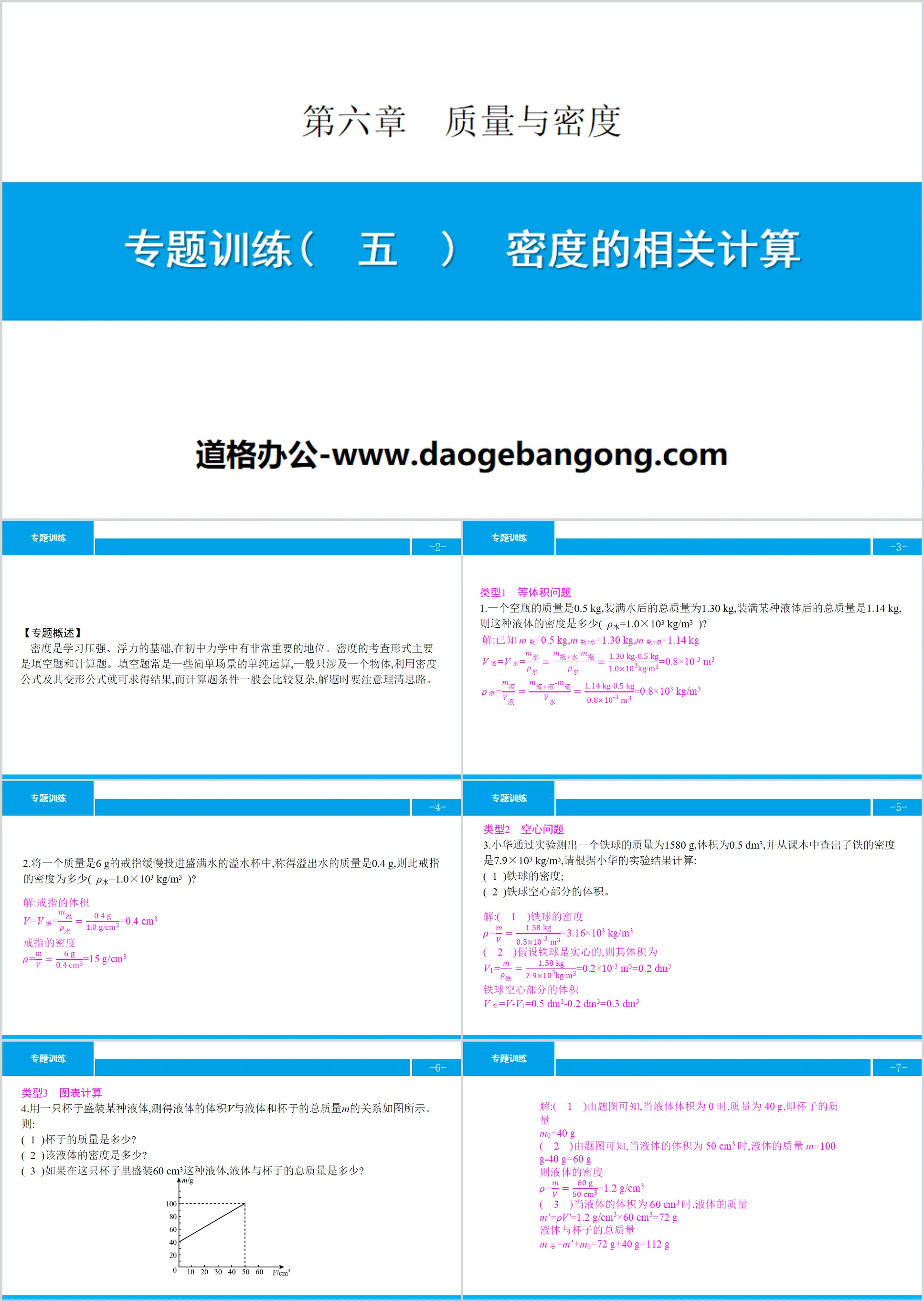 《密度的相關計算》質量與密度PPT