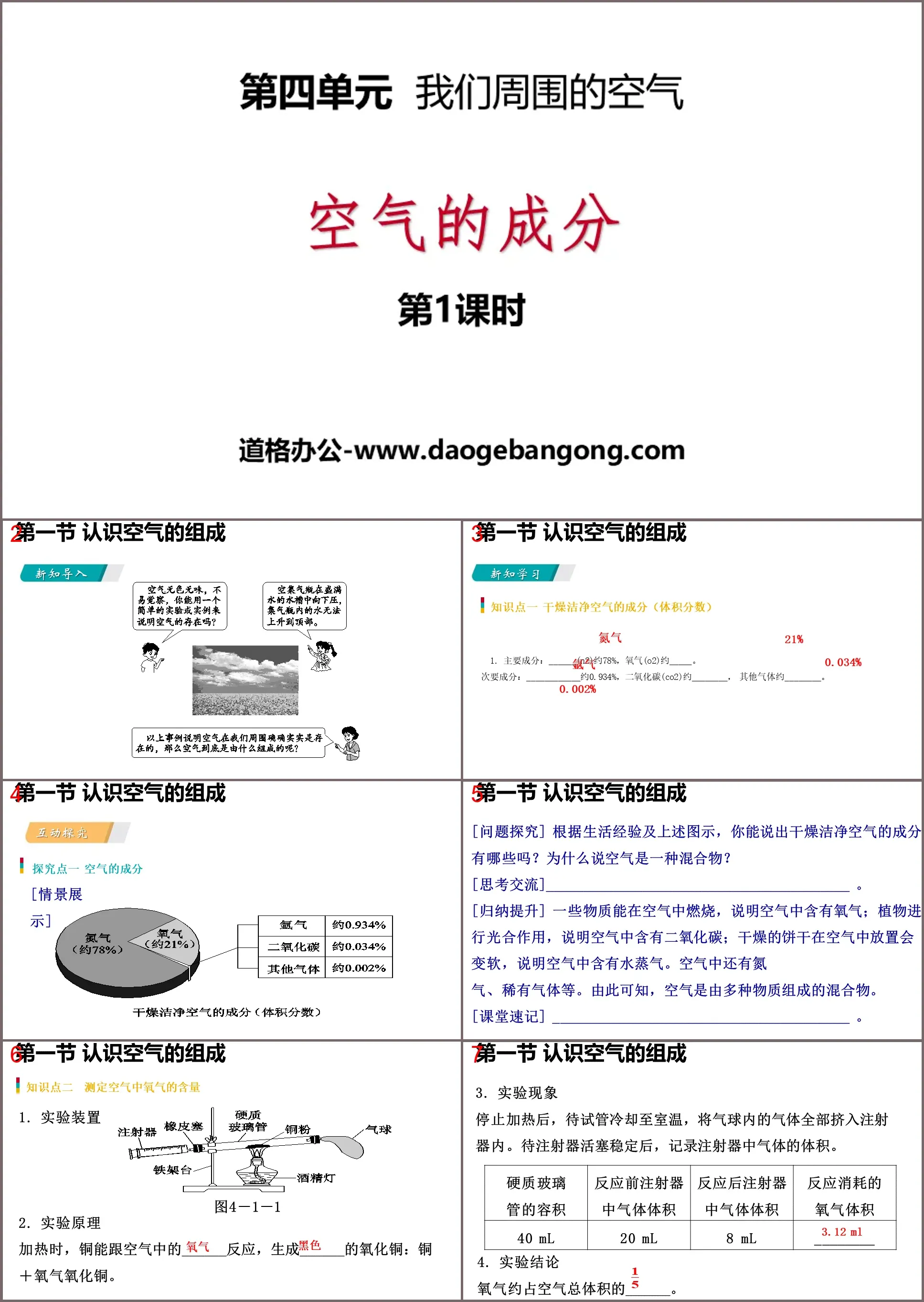 《空气的成分》我们周围的空气PPT课时(第1课时)