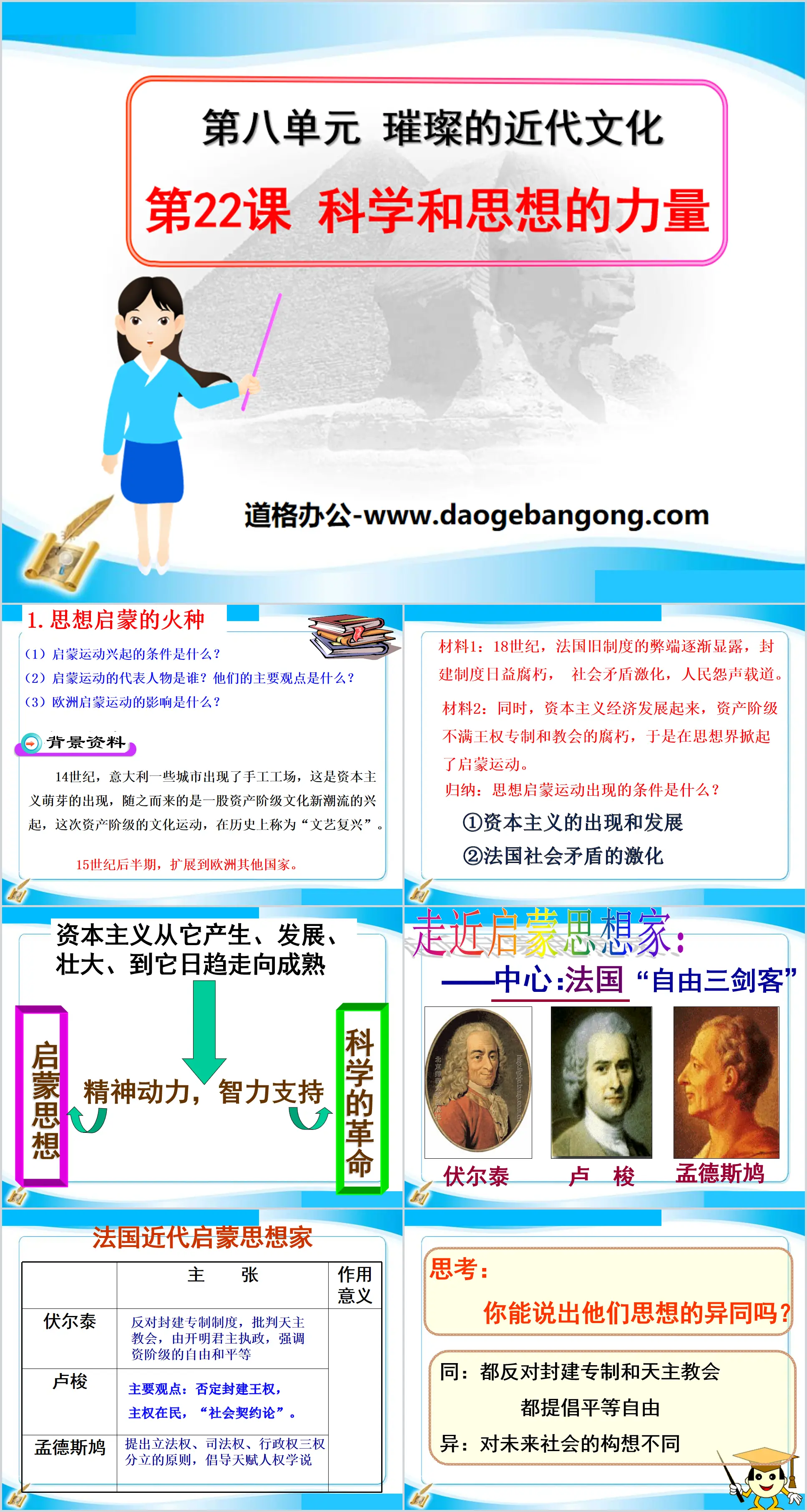 《科学和思想的力量》璀璨的近代文化PPT课件6
