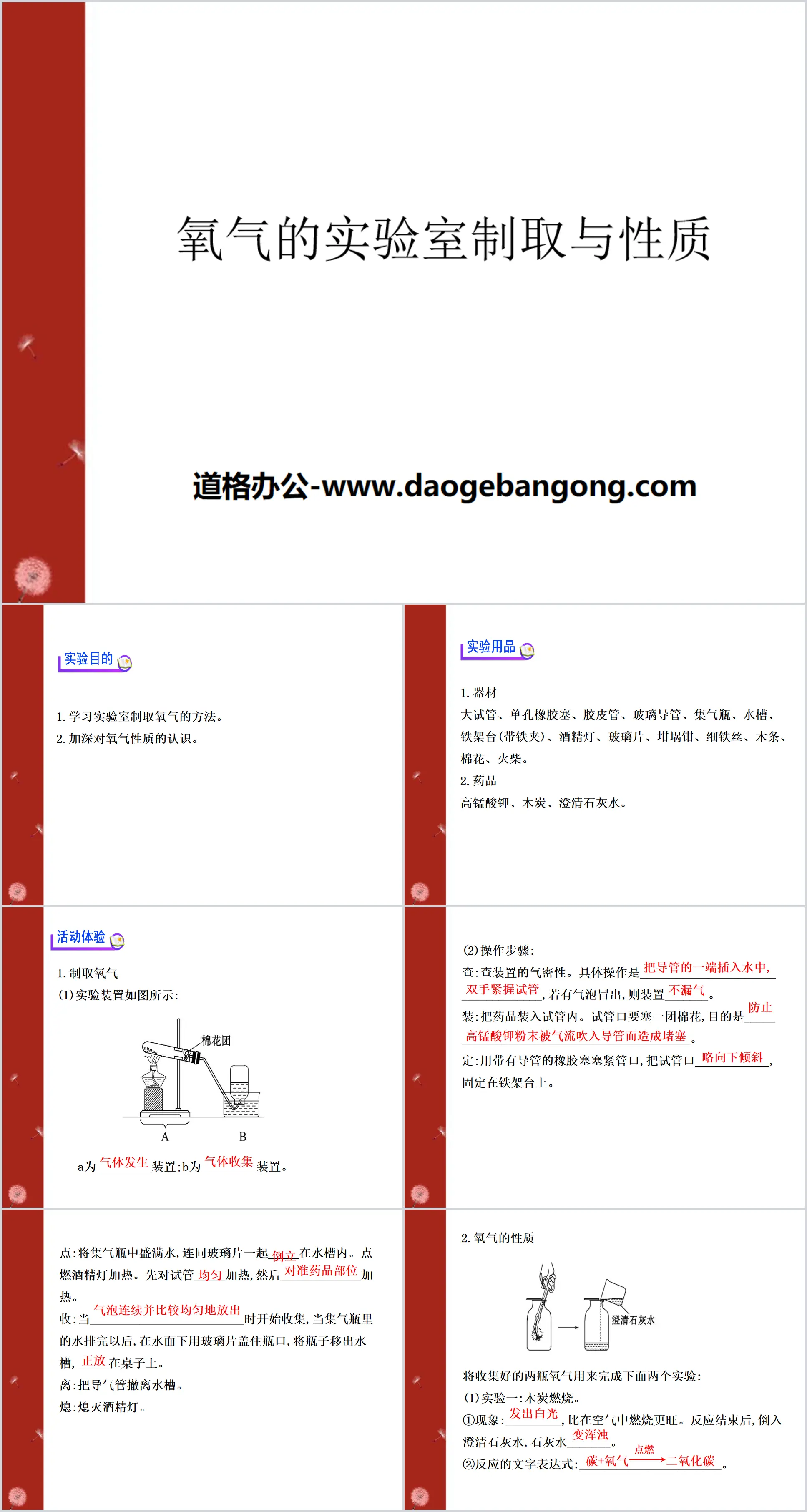 《氧气的实验室制取与性质》PPT课件4