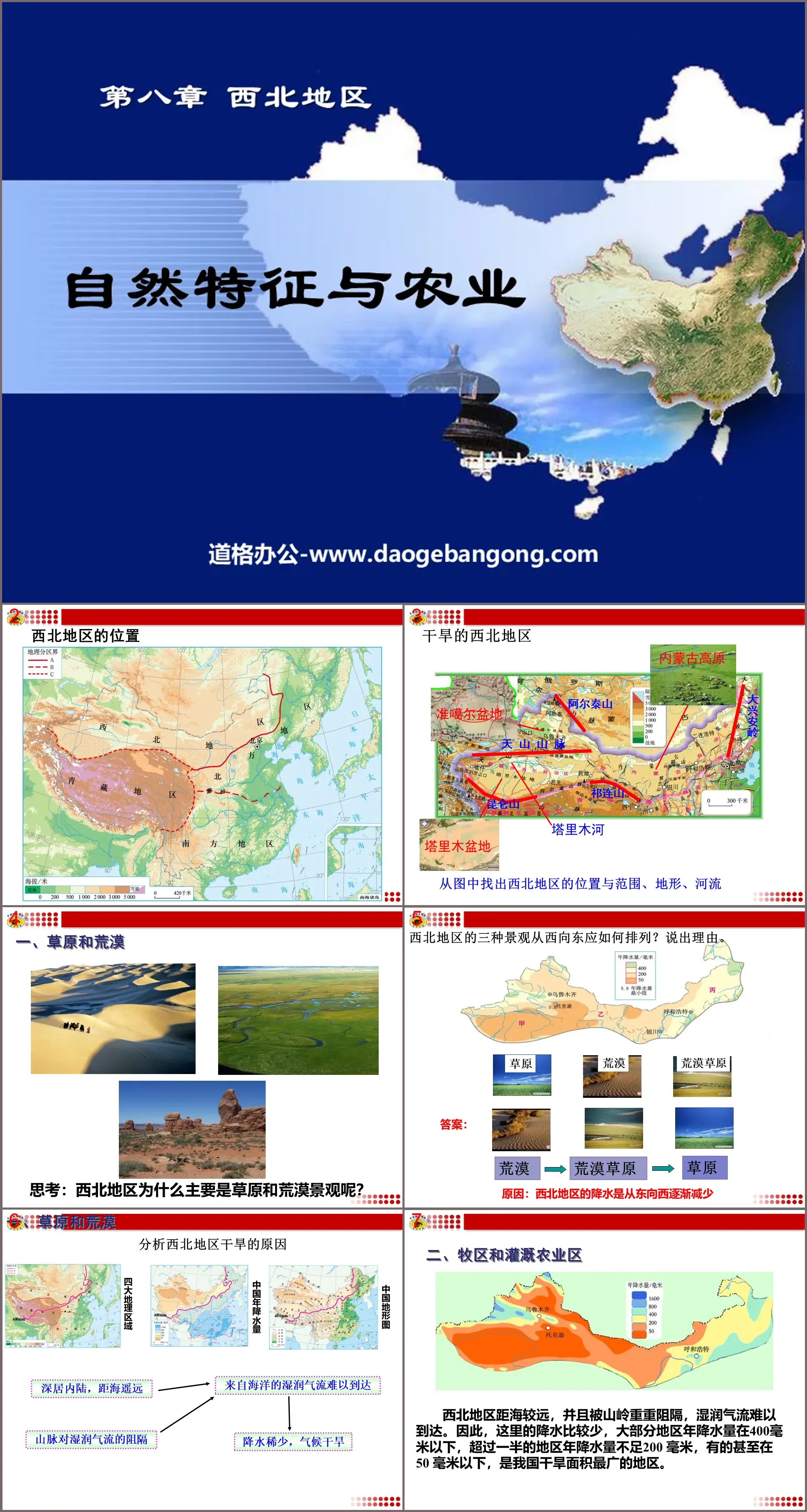 "Natural Features and Agriculture" Northwest Region PPT Courseware 2