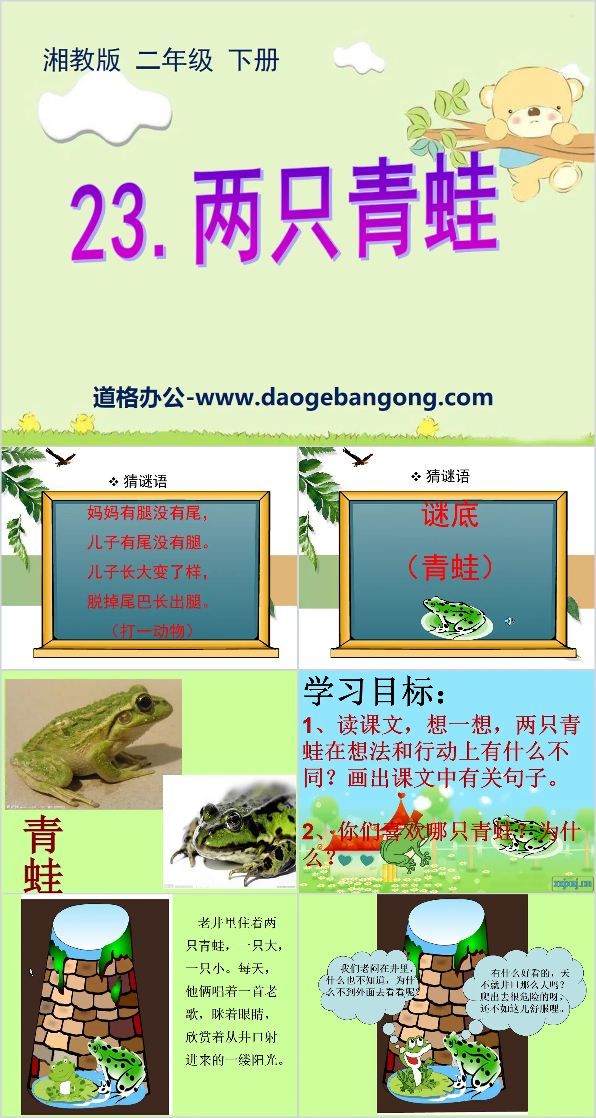 "Two Frogs" PPT courseware 2