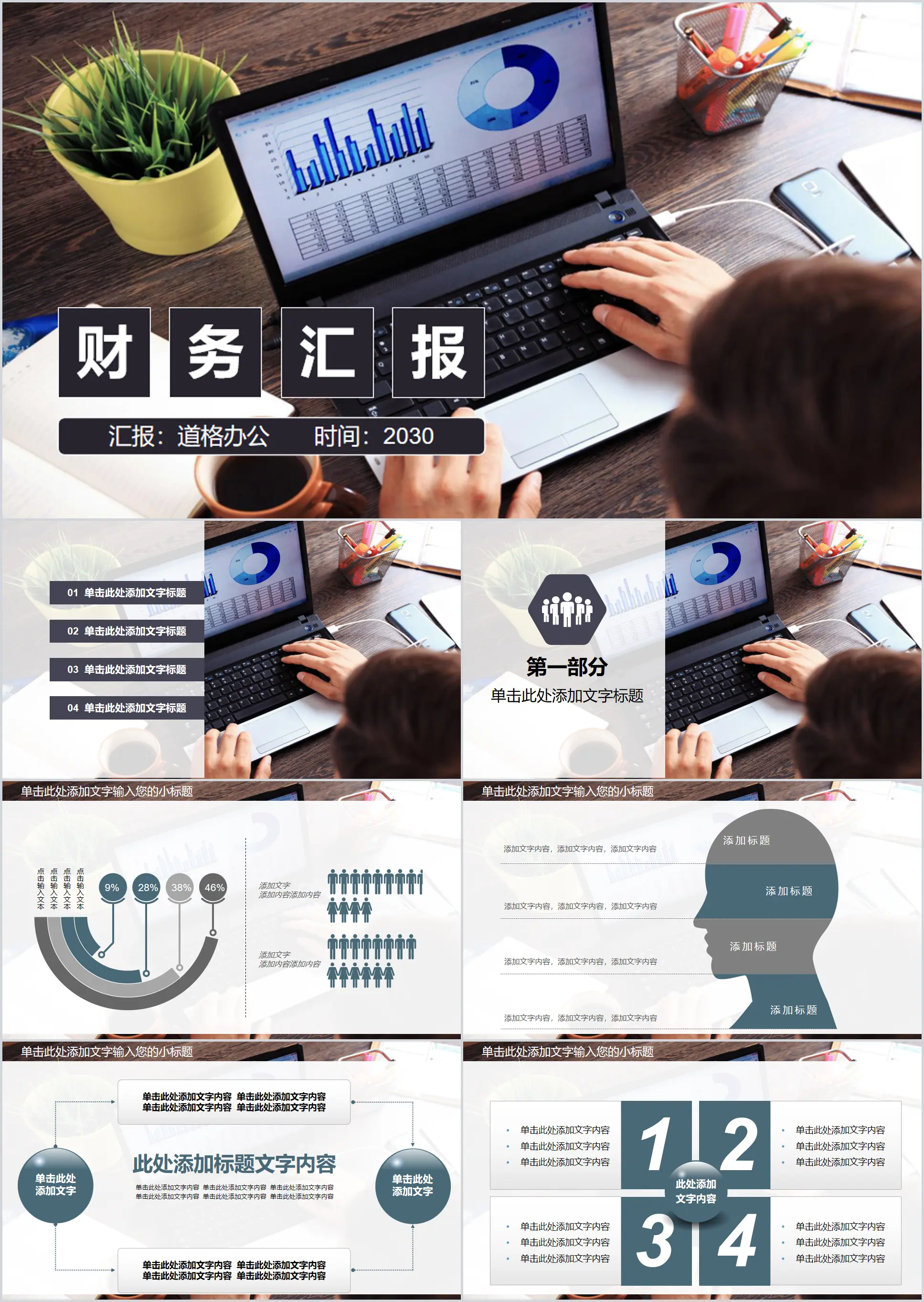 图片排版样式的财务分析报告PPT模板