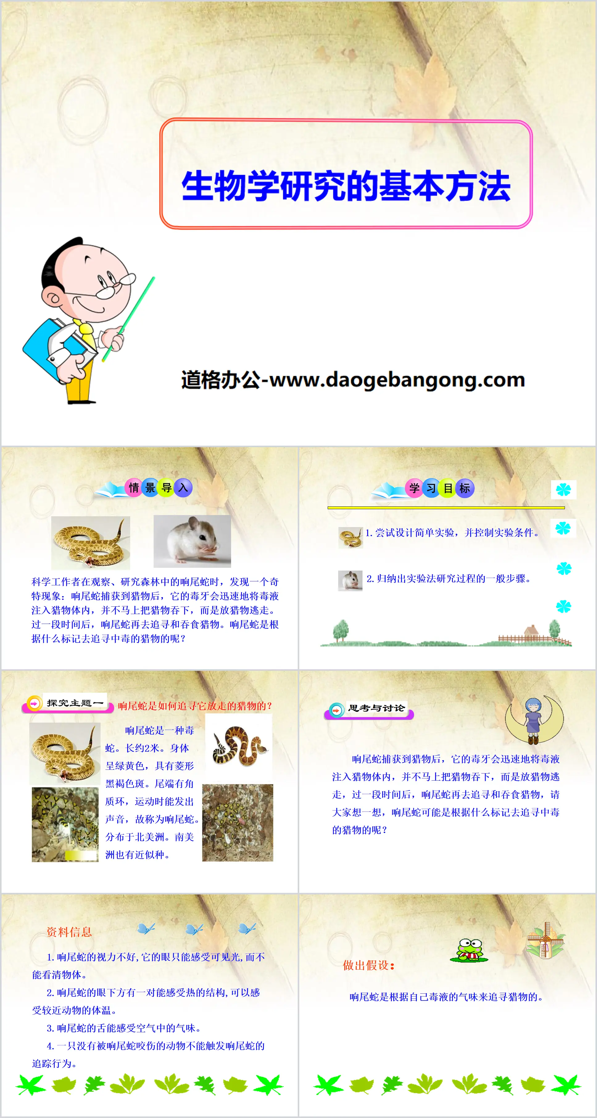 《生物学研究的基本方法》PPT
