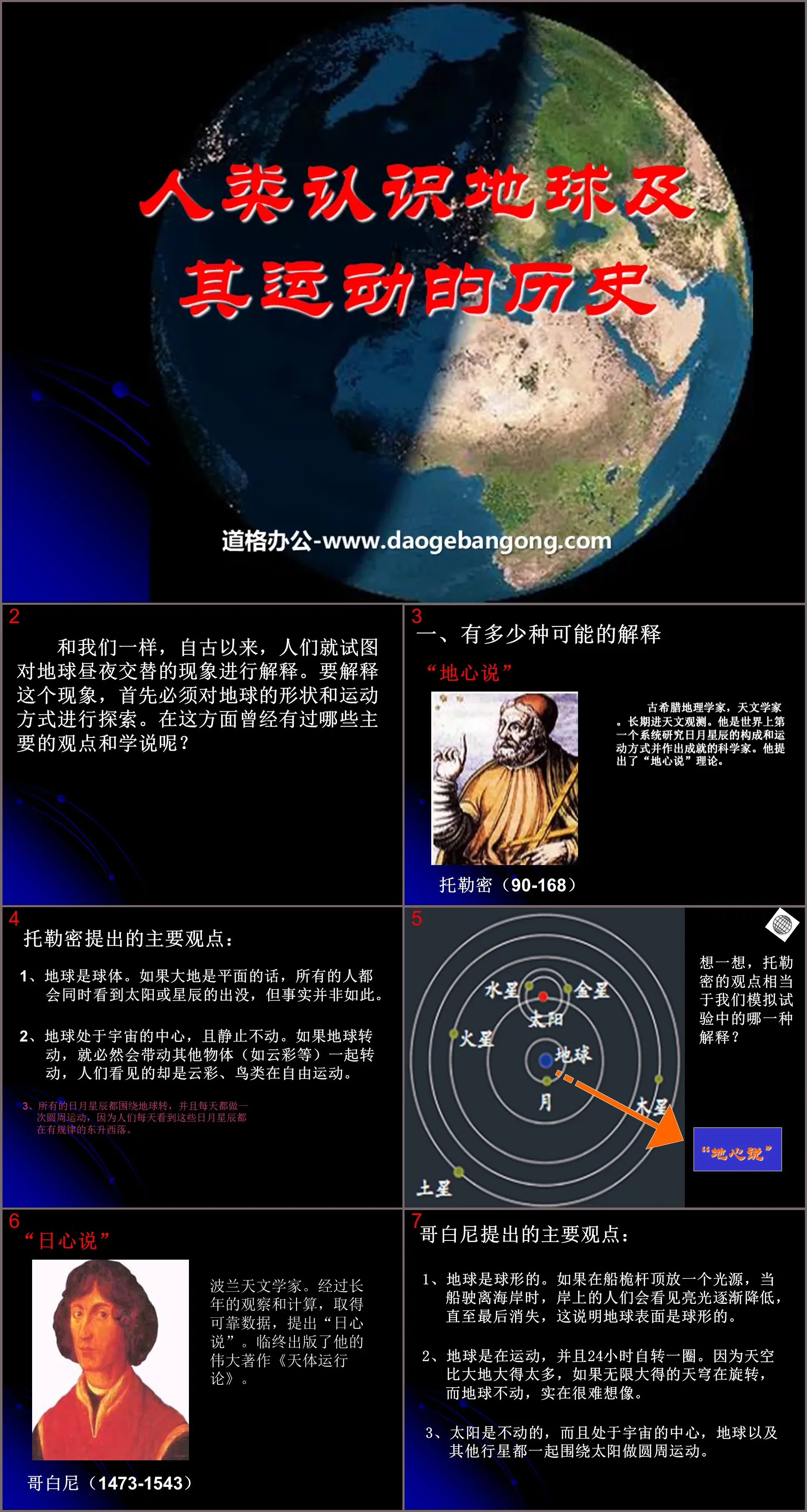 《人類認識地球及其運動史》地球的運動PPT課程2