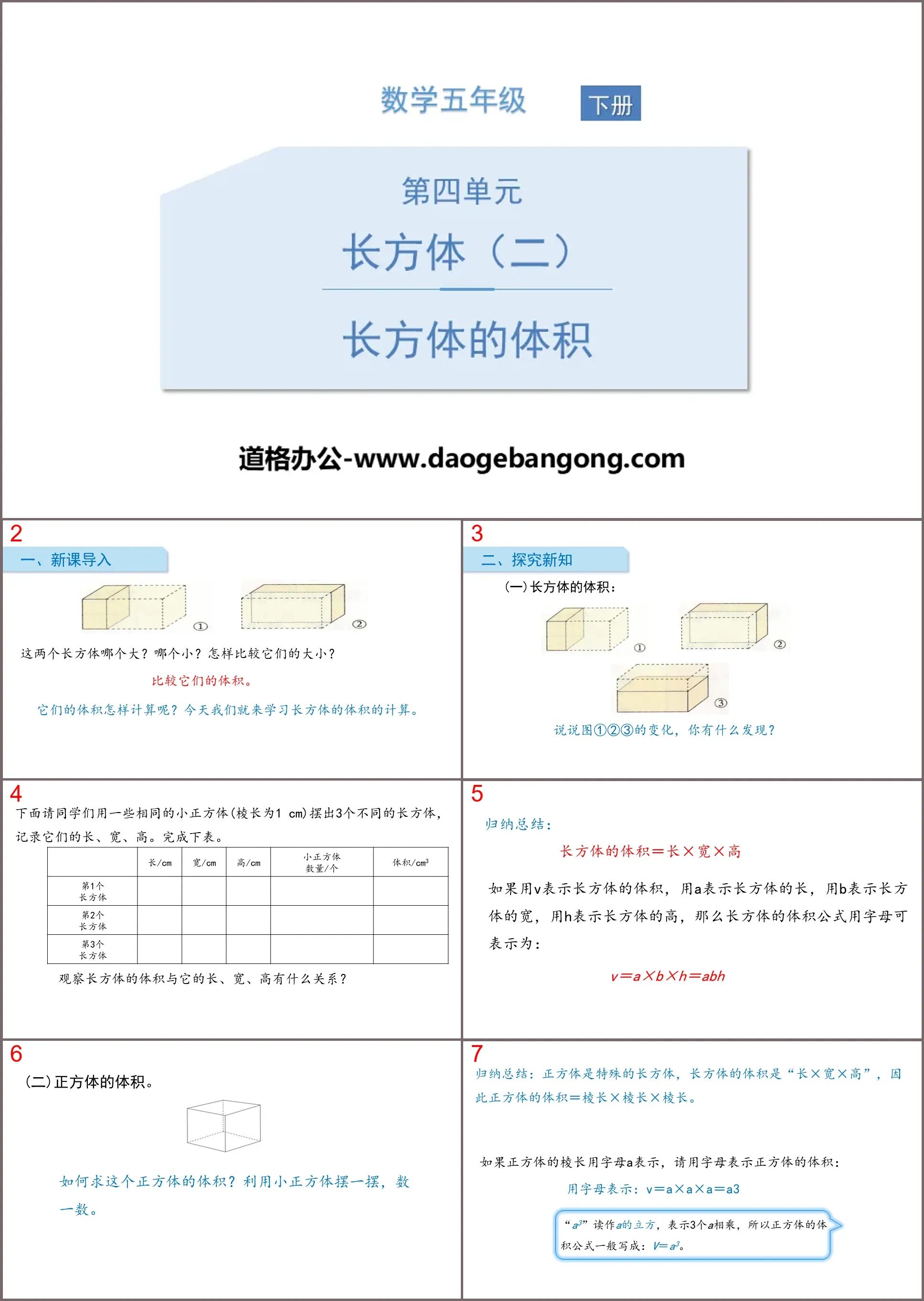 "Volume of a cuboid" Cuboid (2) PPT download