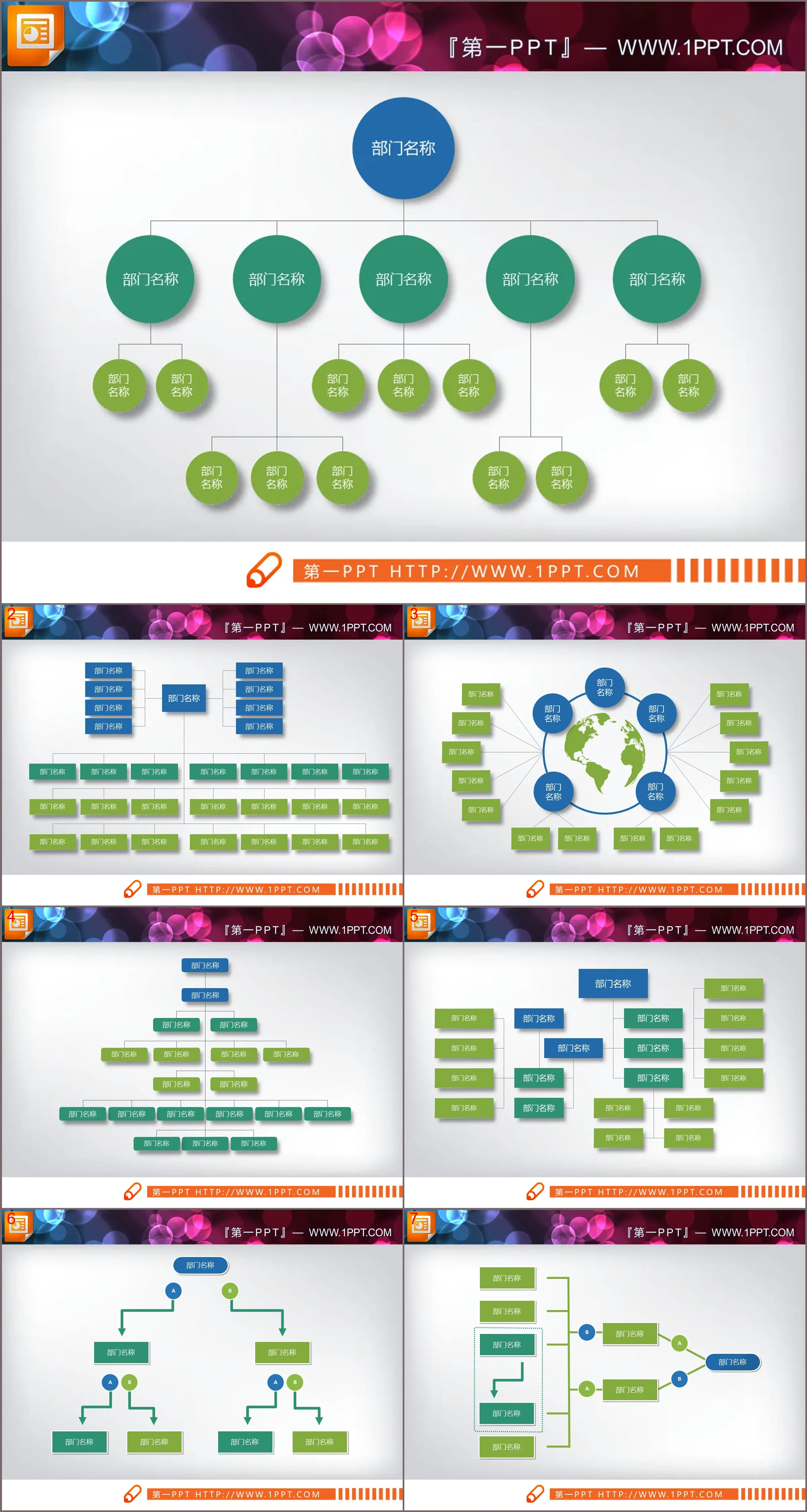 18 commonly used PPT organization charts