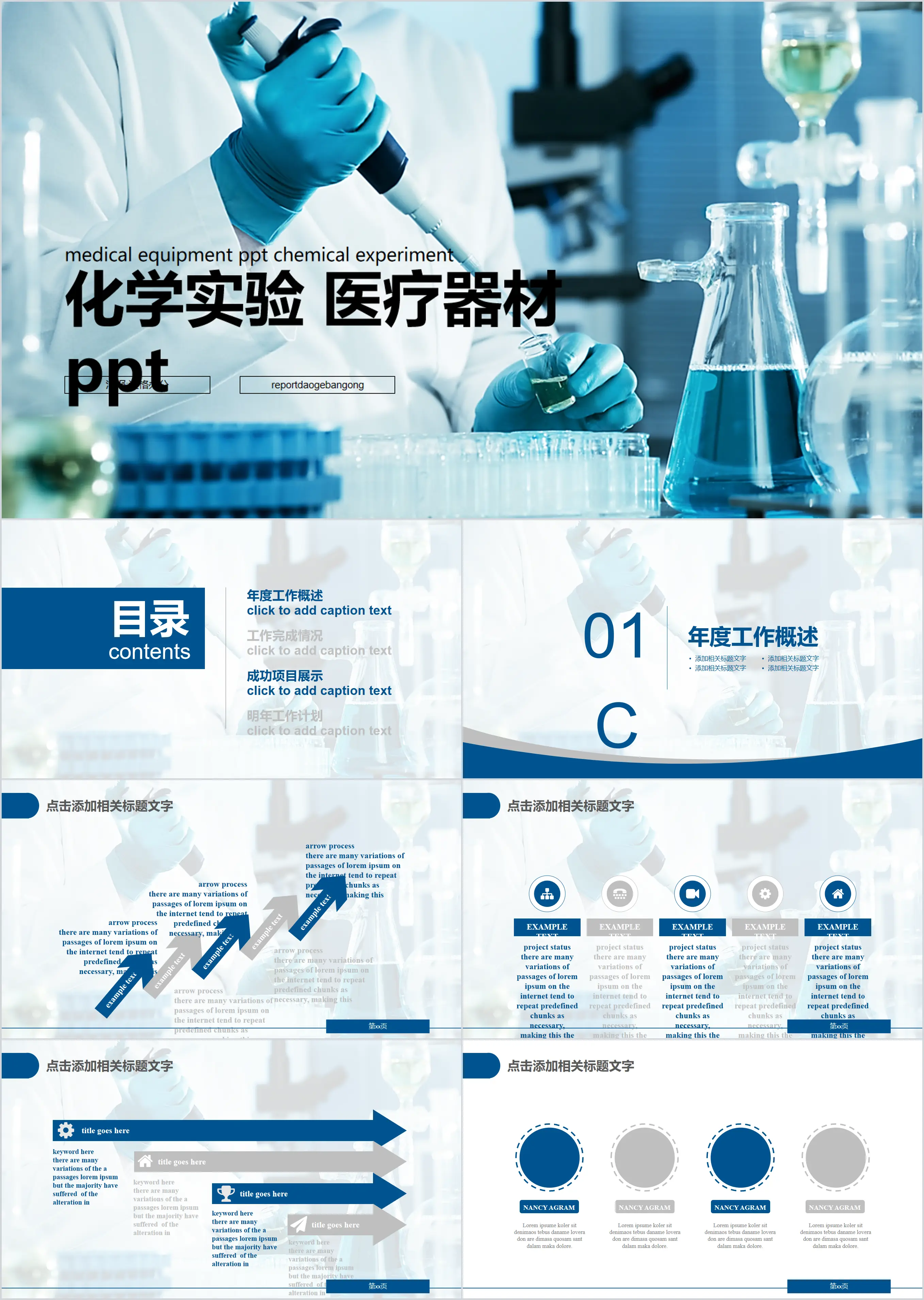 動態化學實驗PPT模板