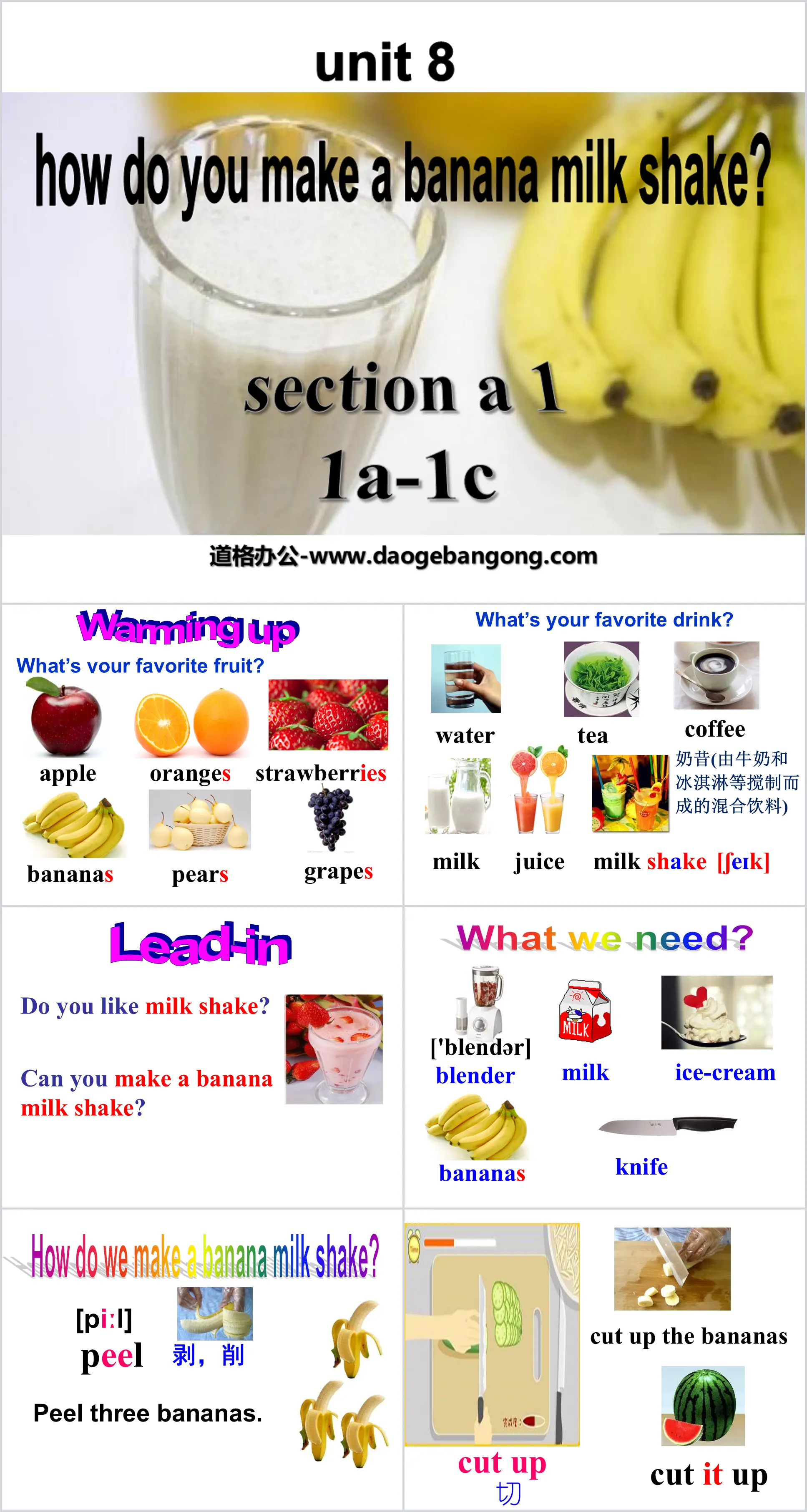 《How do you make a banana milk shake?》PPT課件11