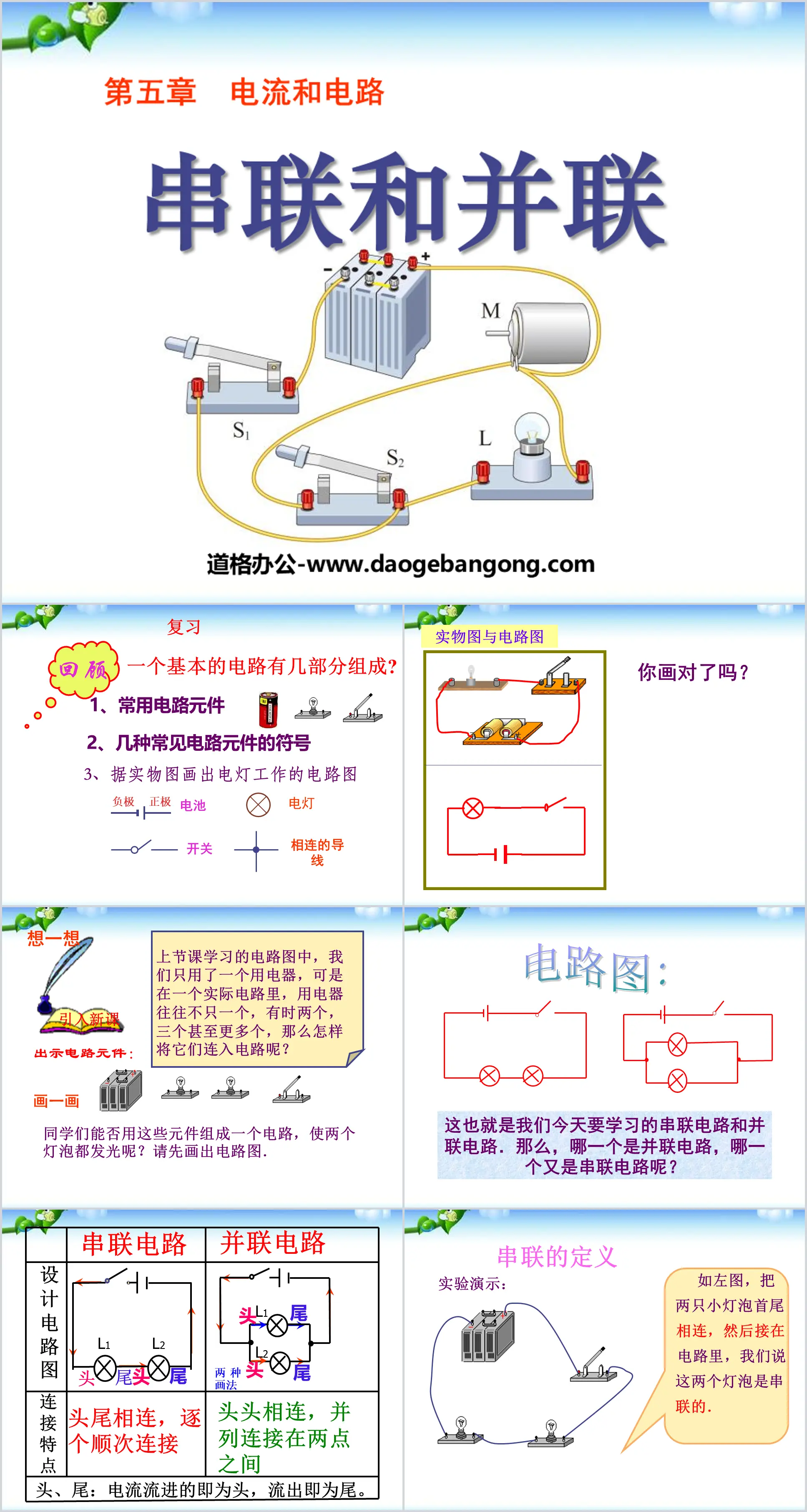 《串联和并联》电流和电路PPT课件
