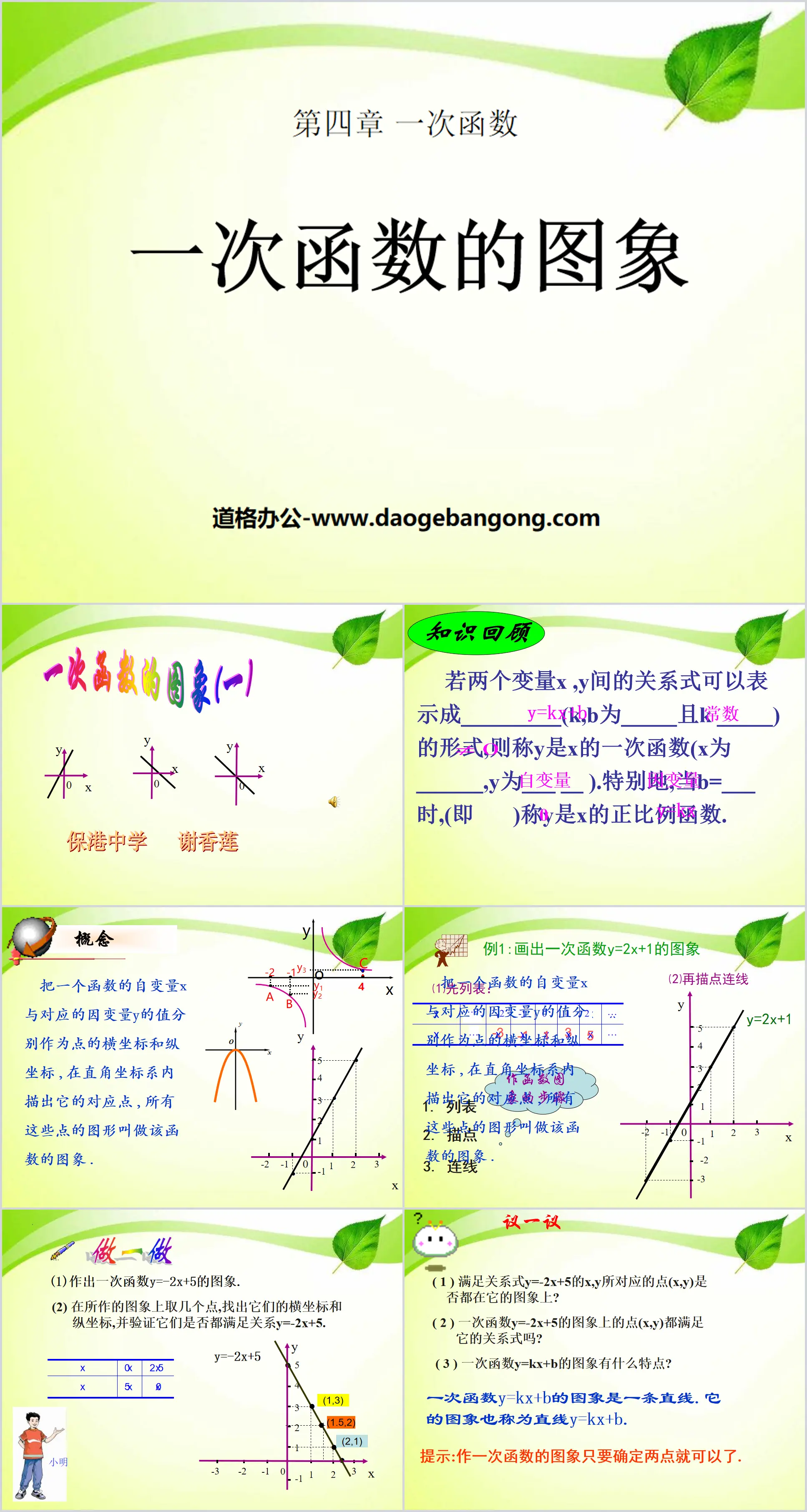 《一次函数的图象》一次函数PPT课件
