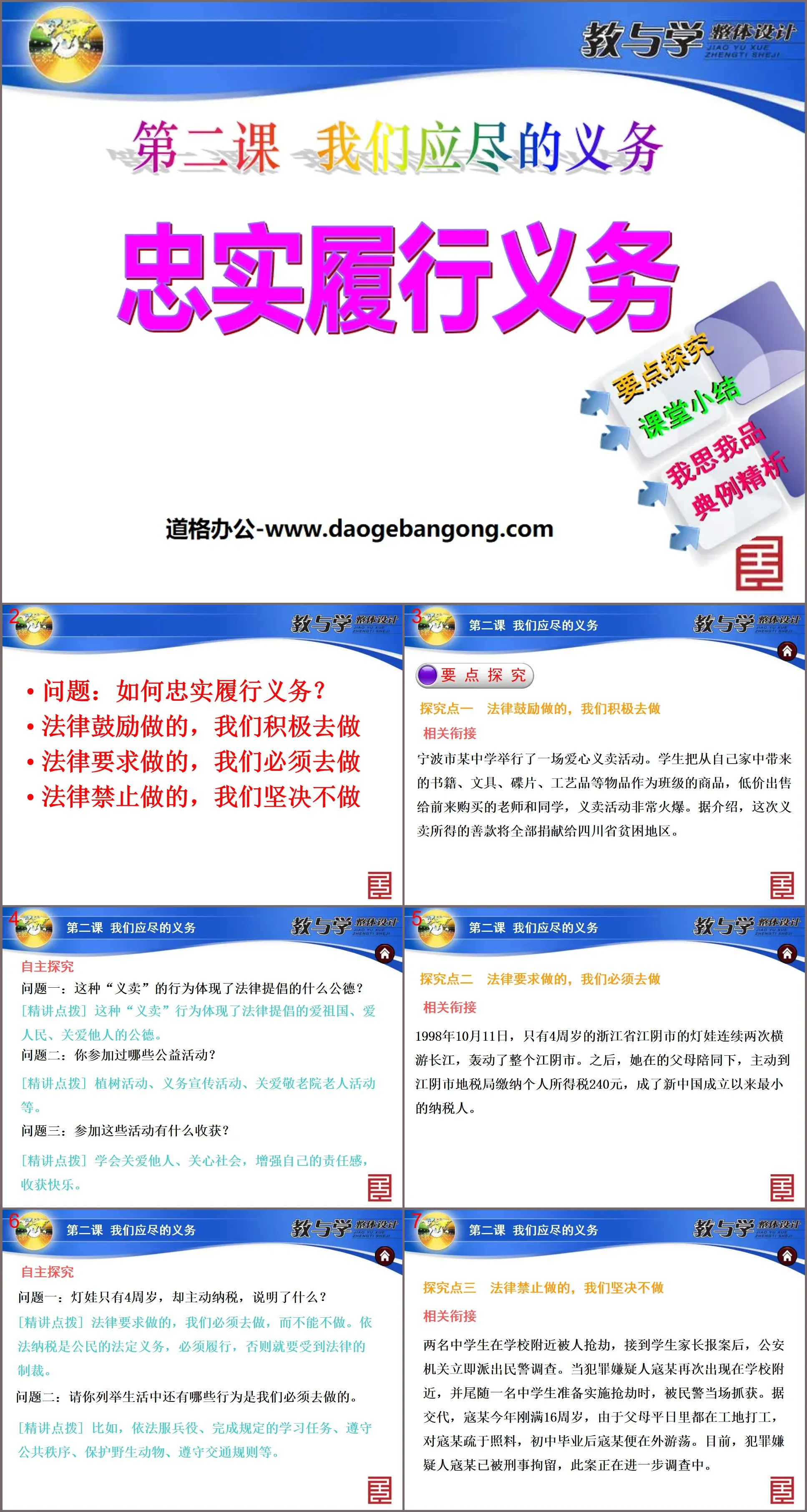 《忠实履行义务》我们应尽的义务PPT课件2
