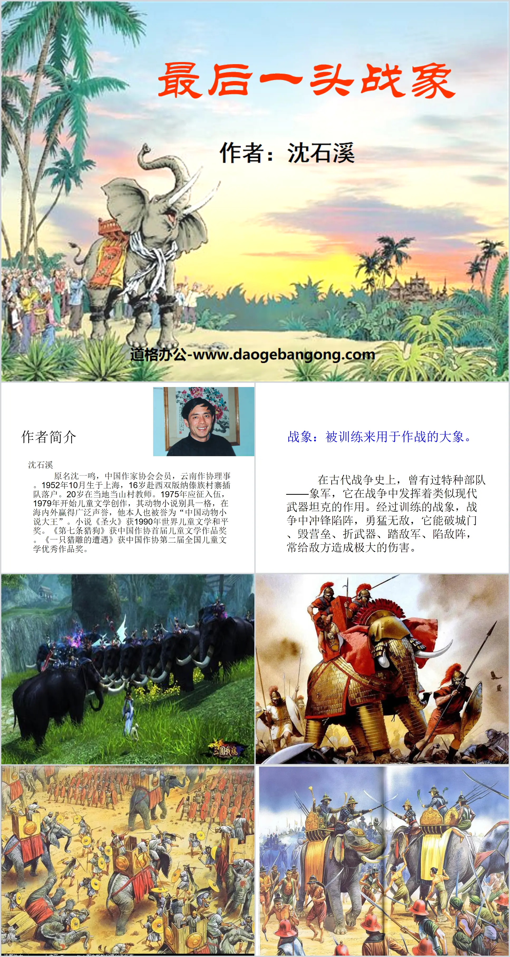 "The Last War Elephant" PPT Courseware 6