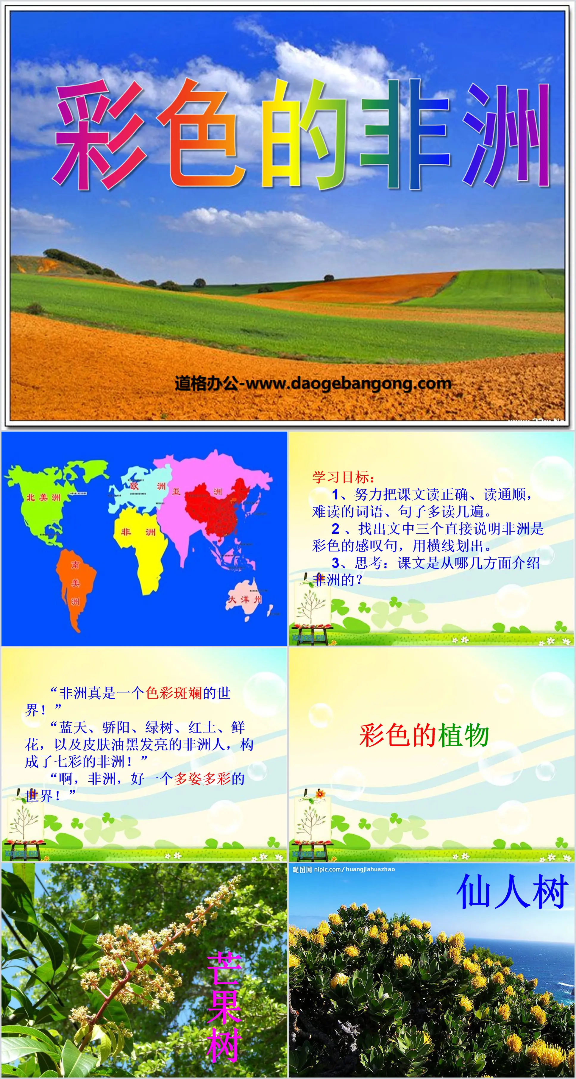 "Colorful Africa" ​​PPT courseware 7