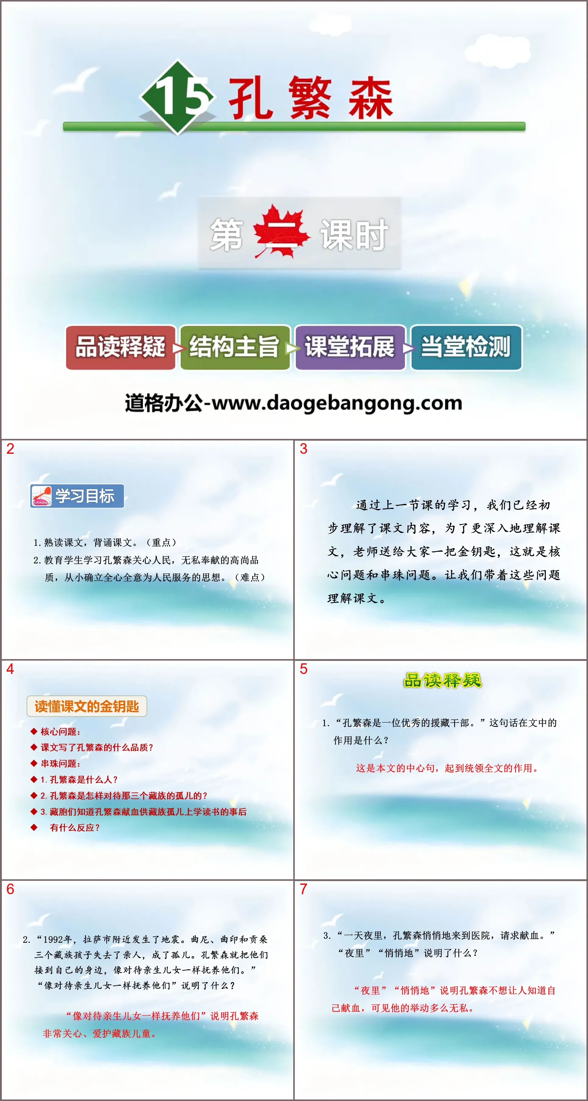 "Kong Fansen" PPT teaching courseware