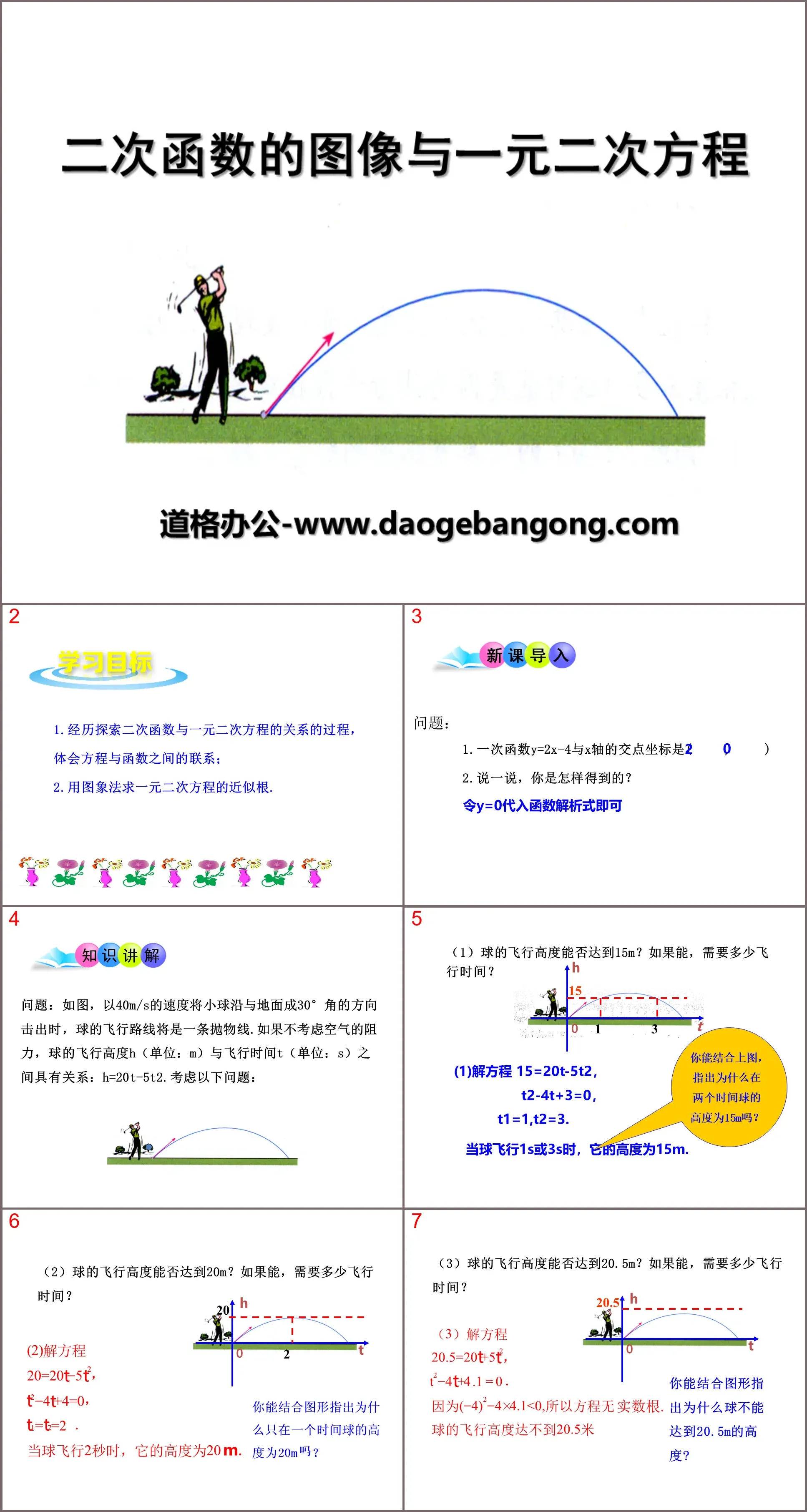 《二次函數的圖像與一元二次方程式》PPT課件2