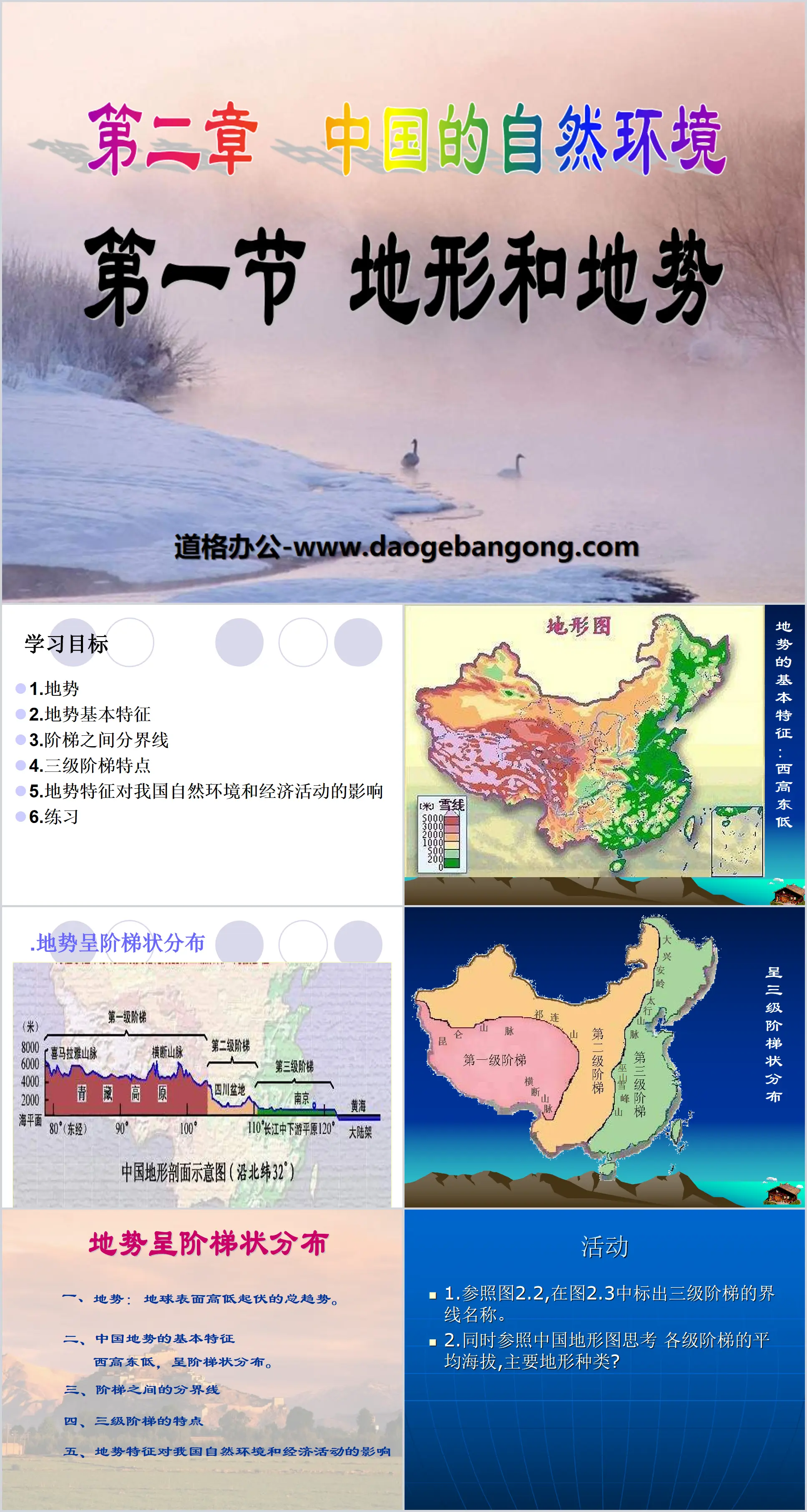 "Topography and Relief" China's Natural Environment PPT Courseware 8