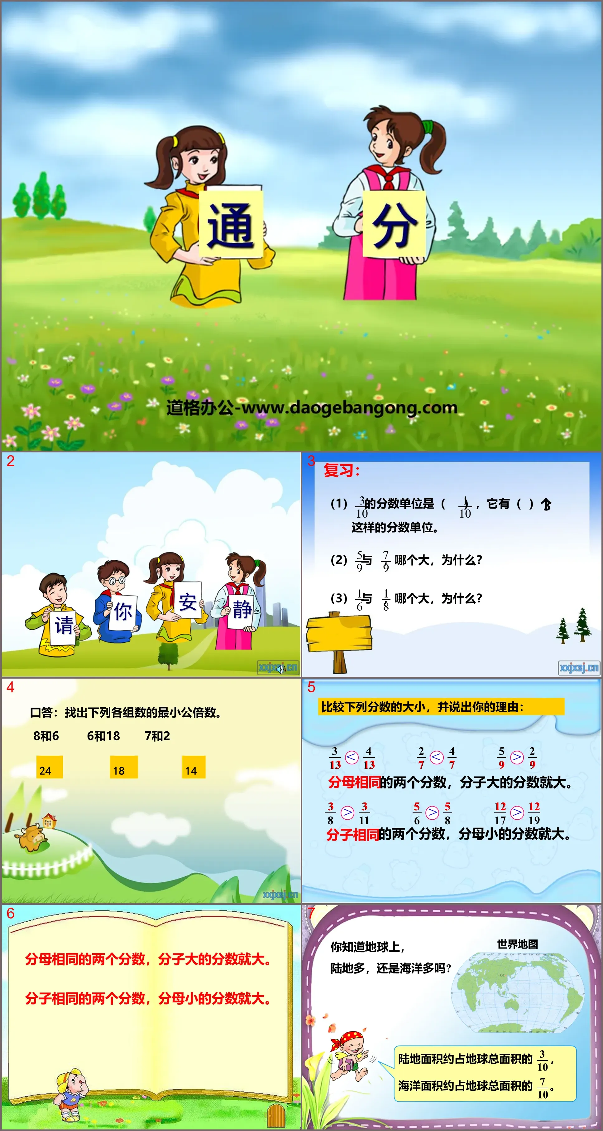 "Tongfen" The meaning and nature of fractions PPT courseware 4