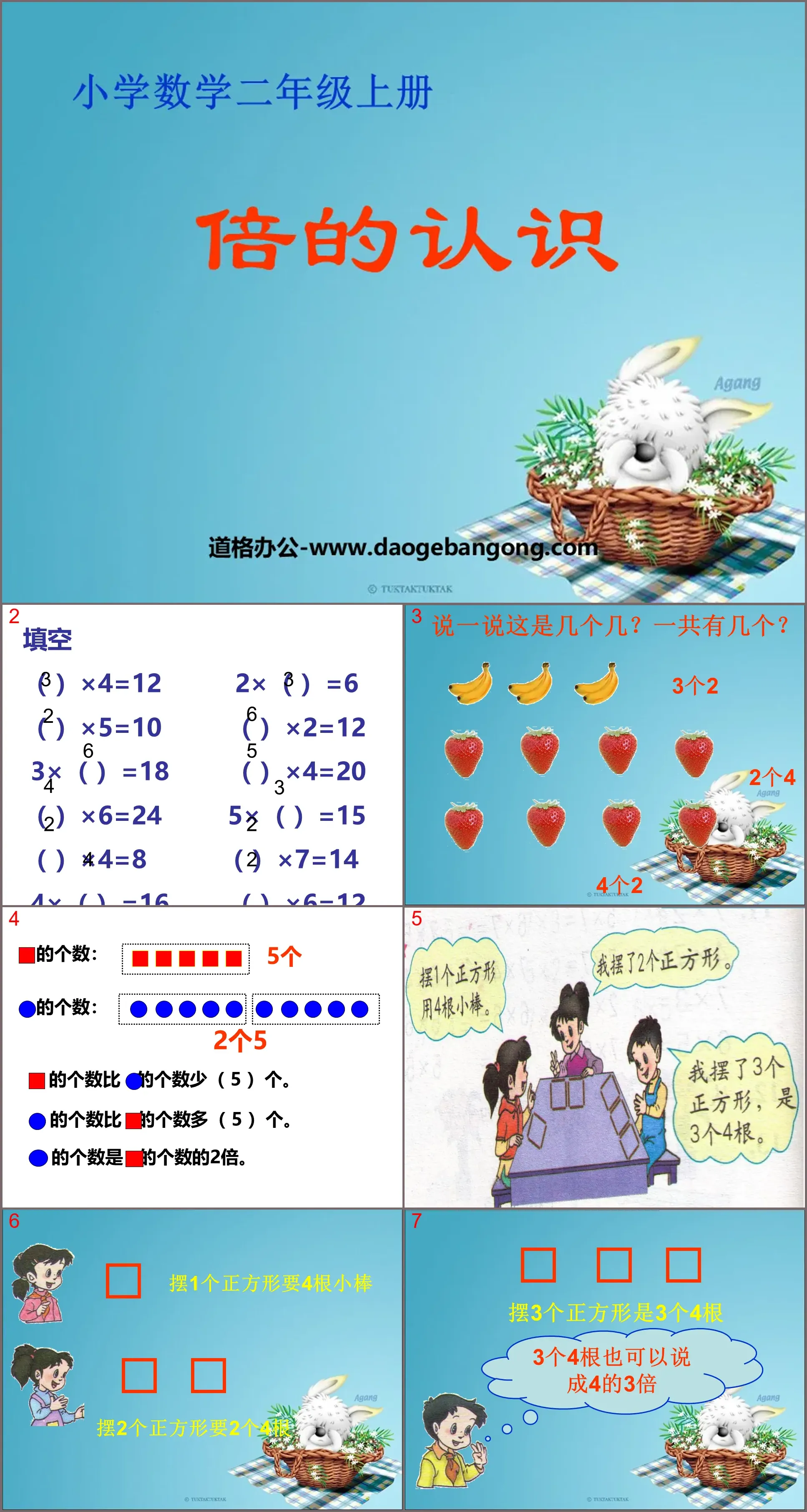 《倍的认识》表内除法PPT课件2