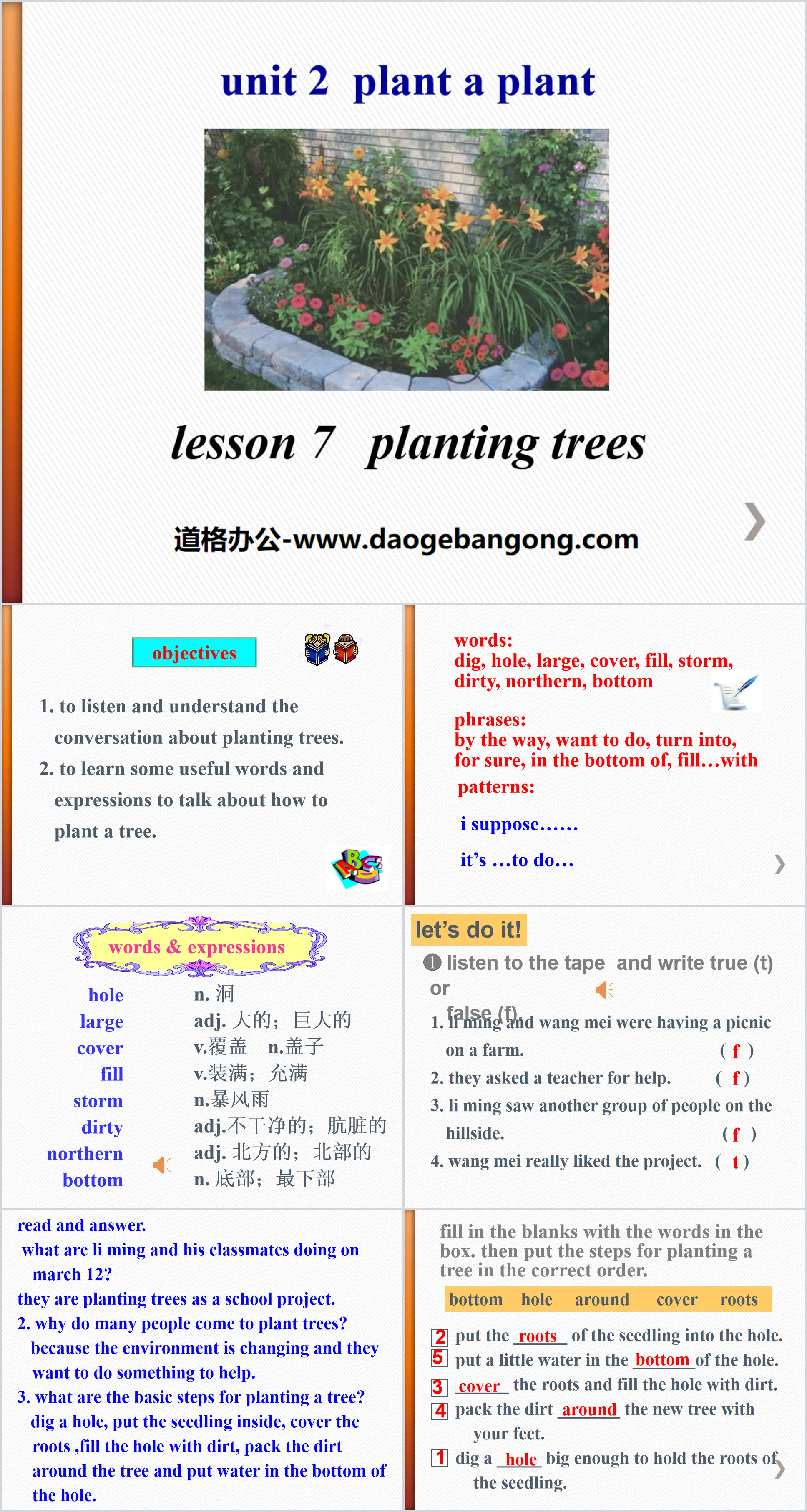 《Planting Trees》Plant a Plant PPT課件