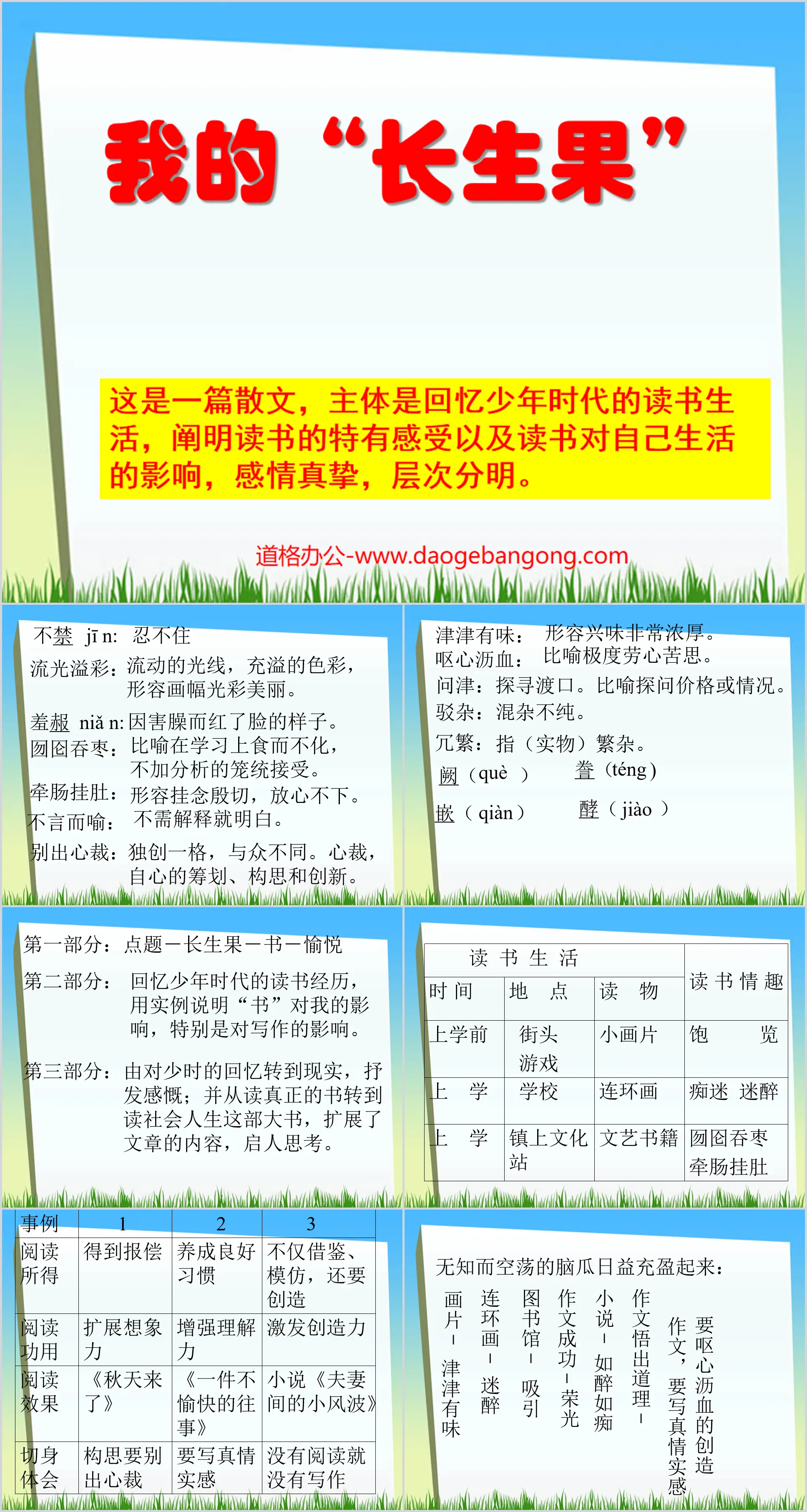 《我的「長生果」》PPT課件下載3