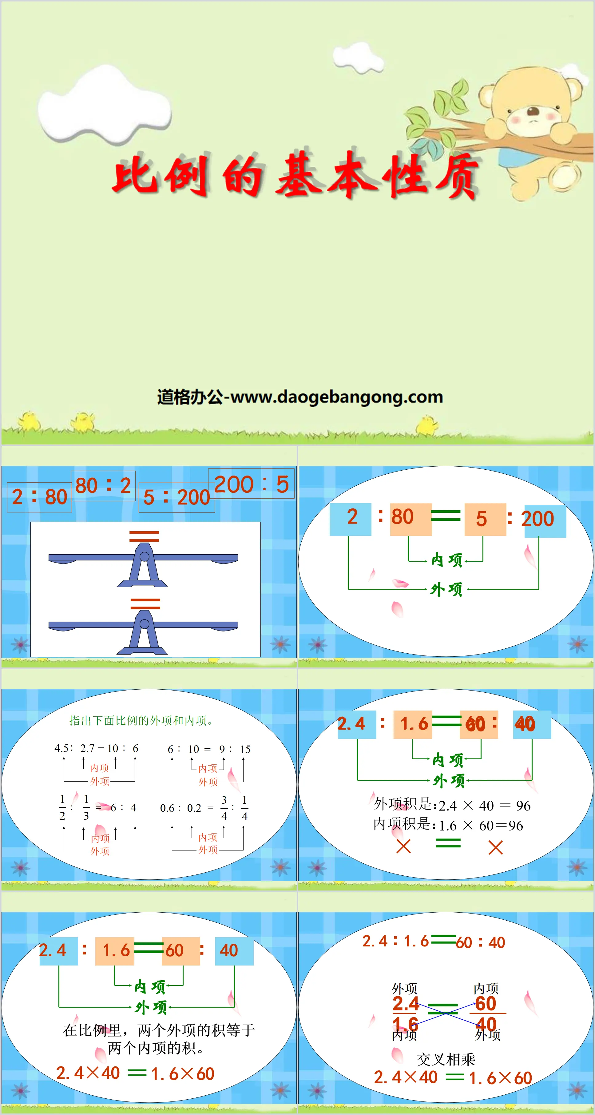 « Propriétés fondamentales des proportions » Proportion PPT Courseware 5