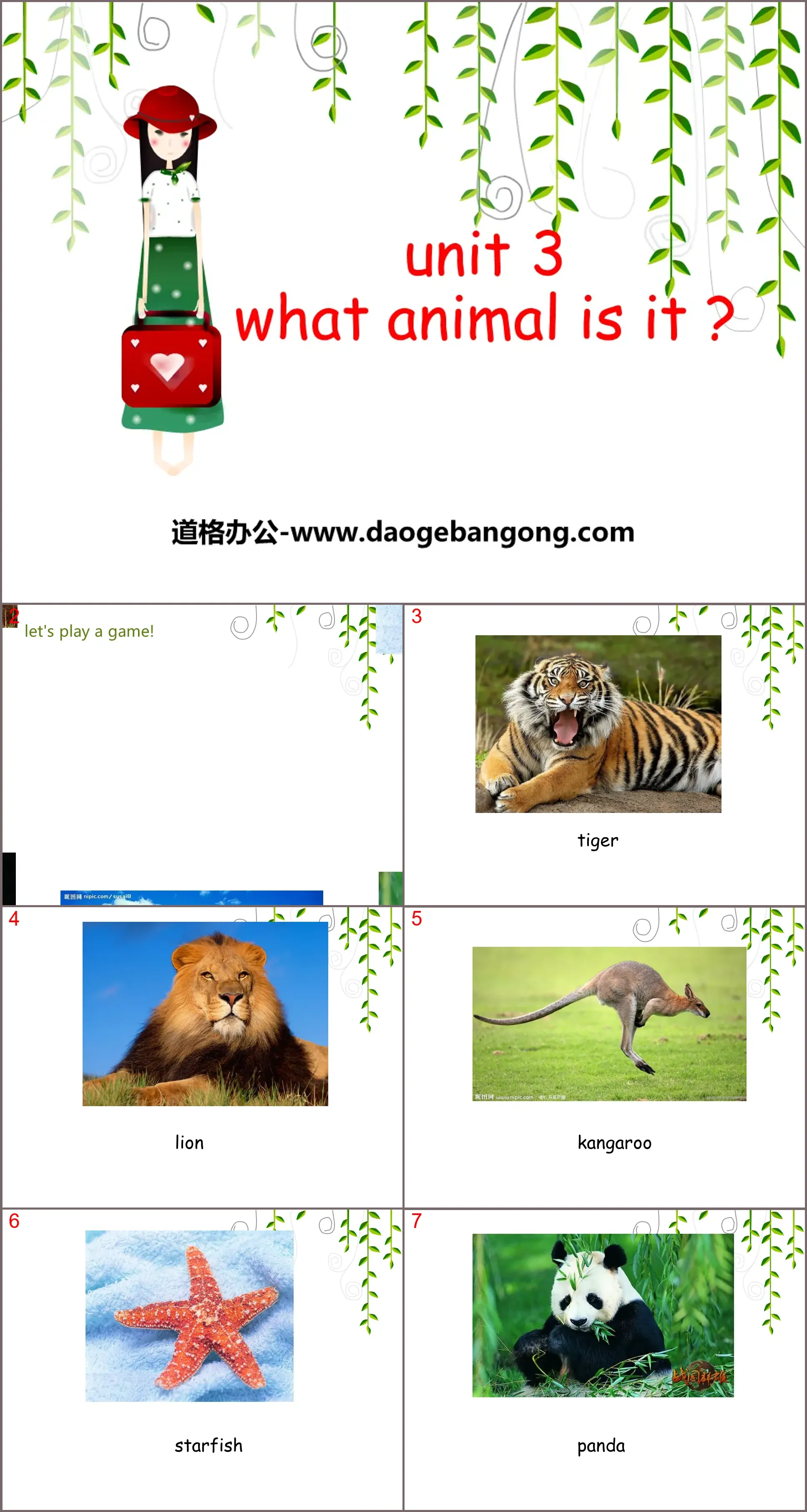 "What animal is it?" PPT