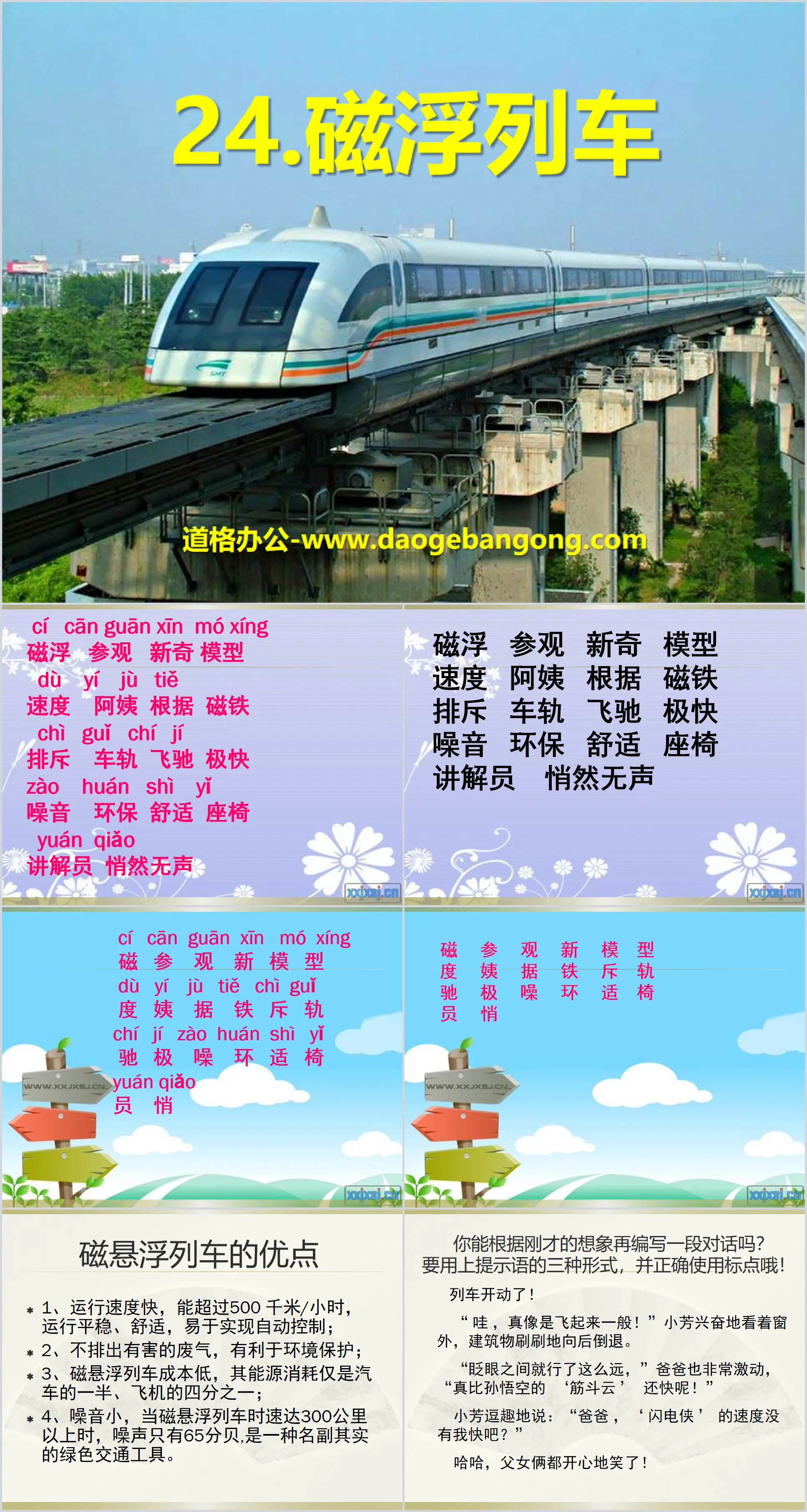 "Magnetic Levitation Train" PPT courseware